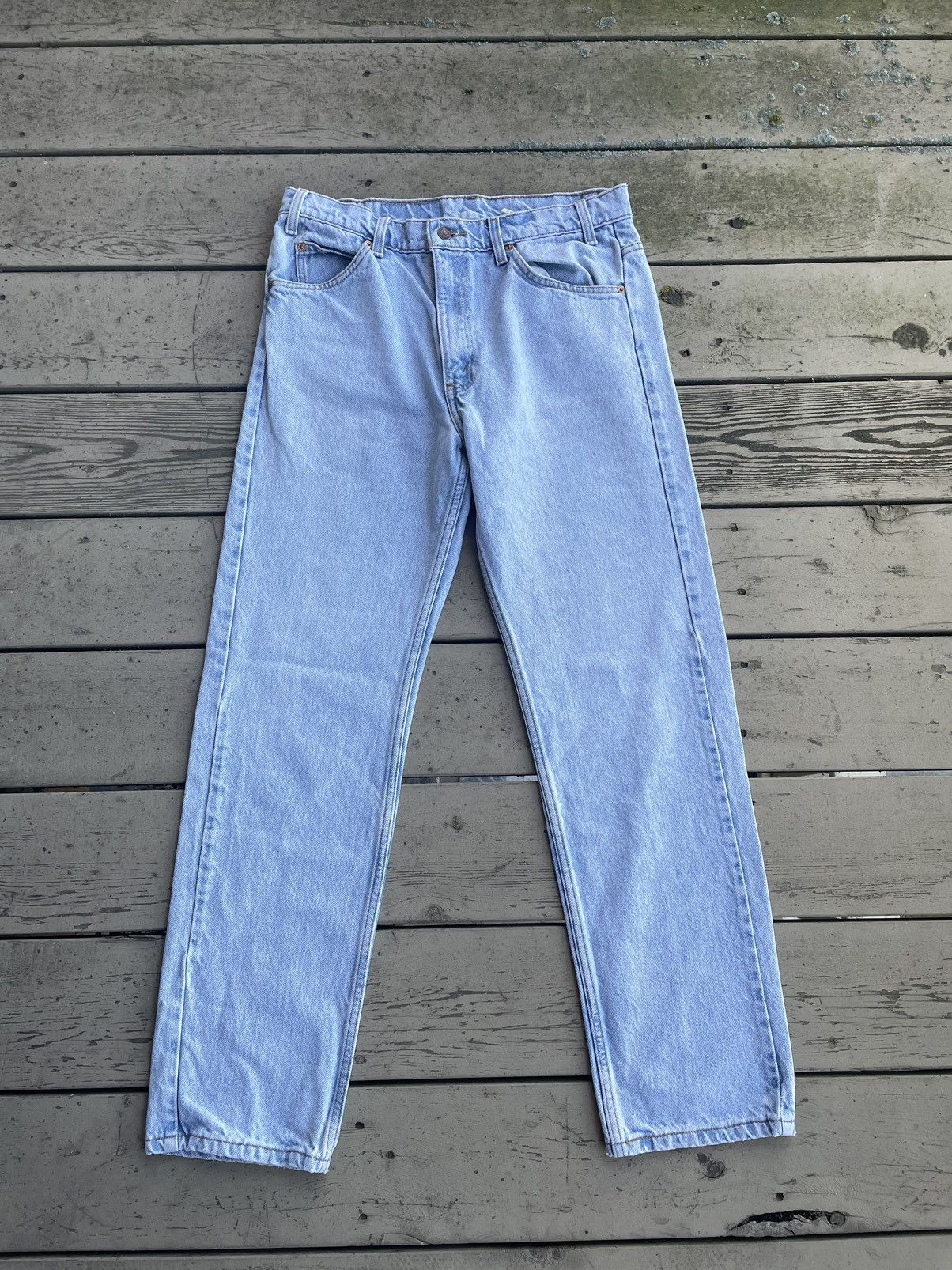 Levi's Vintage Clothing × Vintage Vintage Light Wash Orange Tab Levi’s 550 Size US 32 / EU 48 - 1 Thumbnail