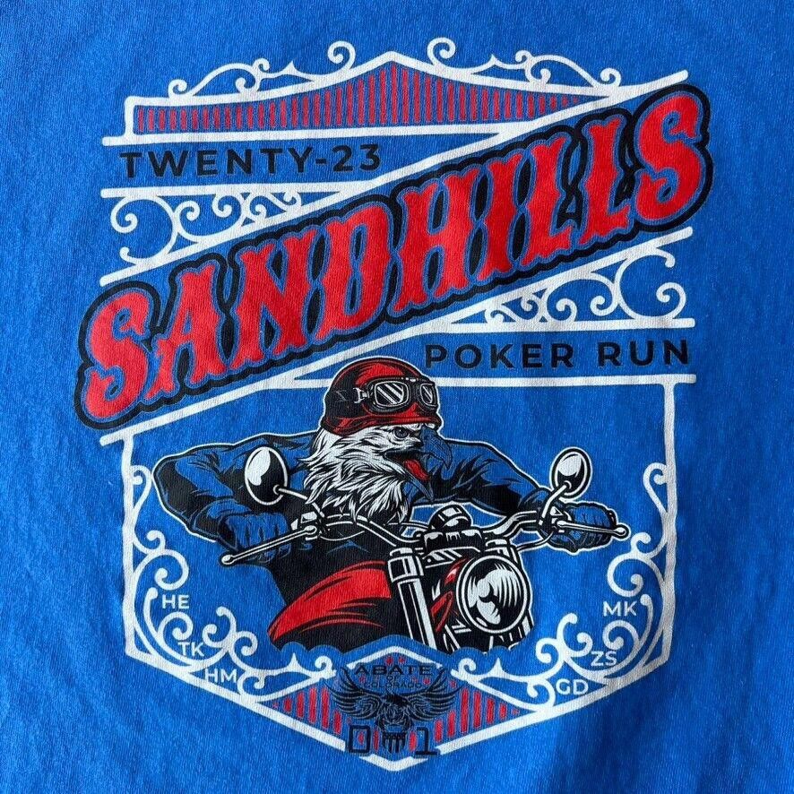 Designer Sandhills Poker Run Biker T-Shirt 2023 Mens M Size US M / EU 48-50 / 2 - 2 Thumbnail