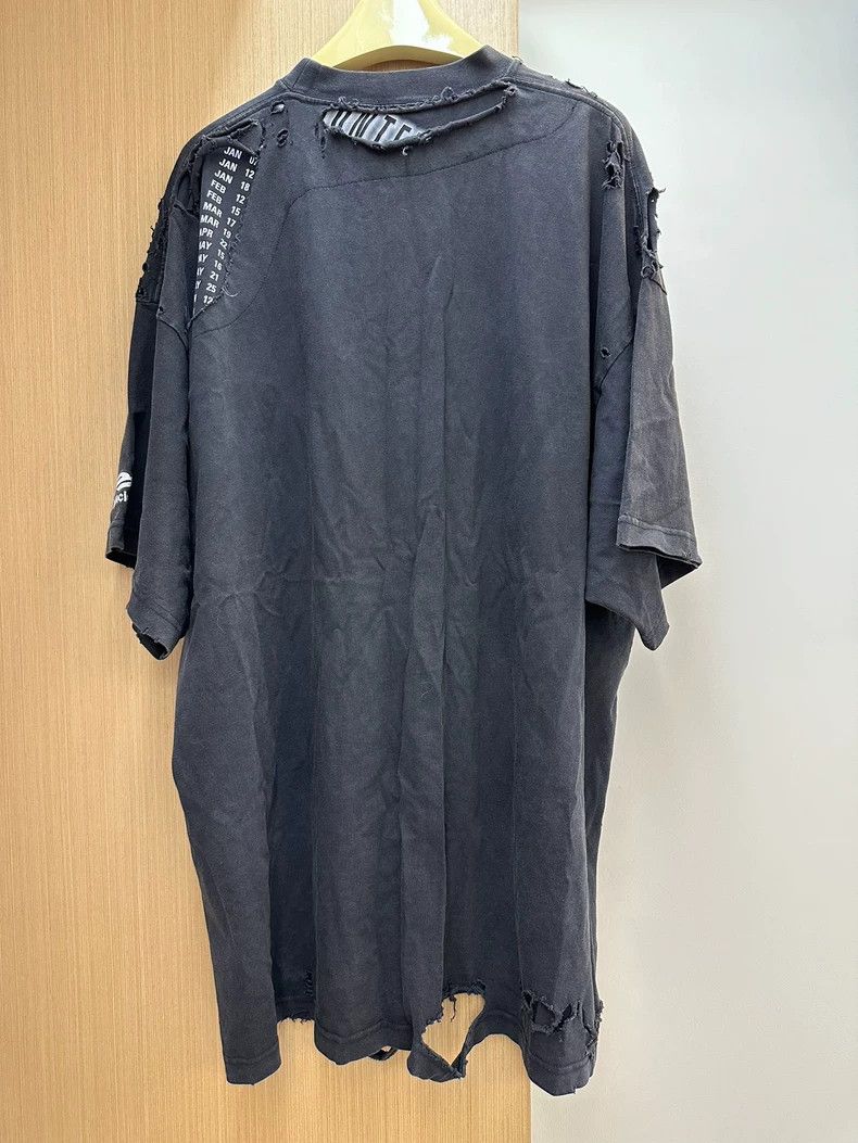 Balenciaga Balenciaga 3B Logo Embroidered Ripped Distressed Short Sle Size US L / EU 52-54 / 3 - 3 Thumbnail