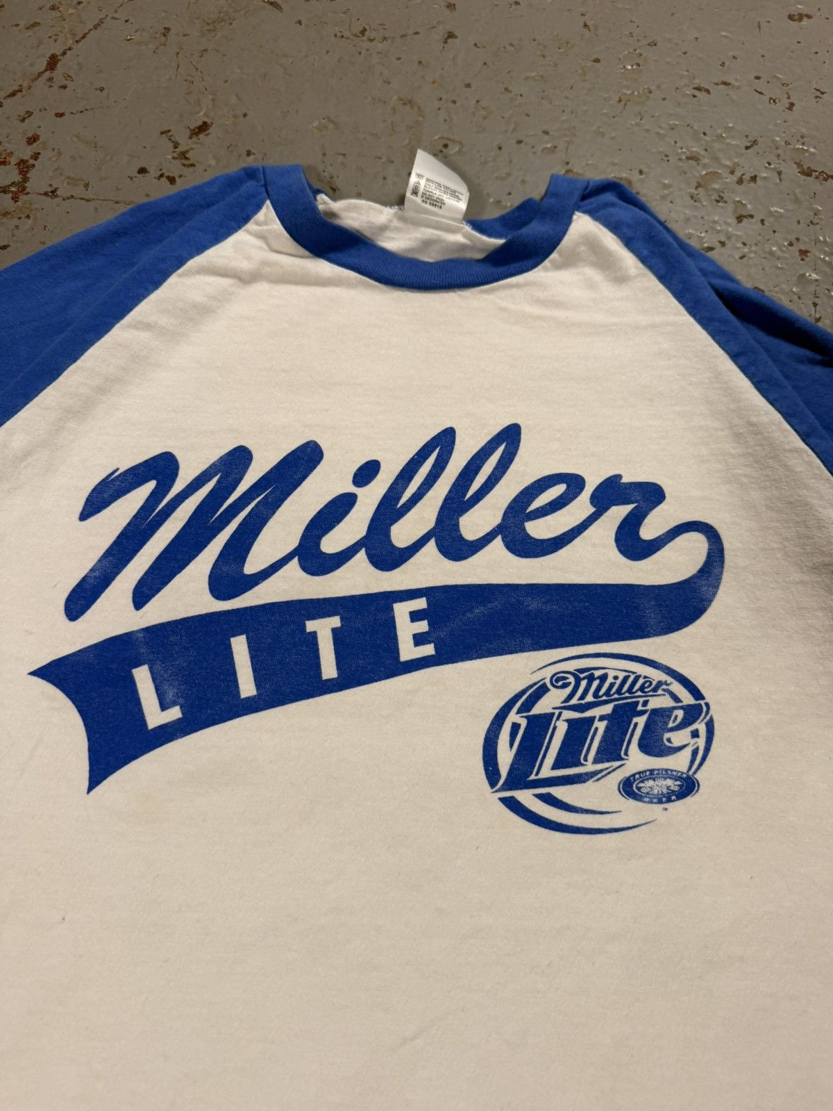 Other Vintage Miller Lite Third Sleeve 70s Style Tee Size US L / EU 52-54 / 3 - 4 Thumbnail