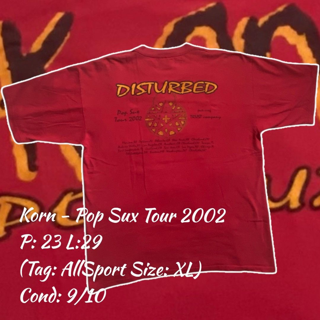 Band Tees Korn - Pop Sux Tour 2002 Band Tee Size US XL / EU 56 / 4 - 2 Thumbnail