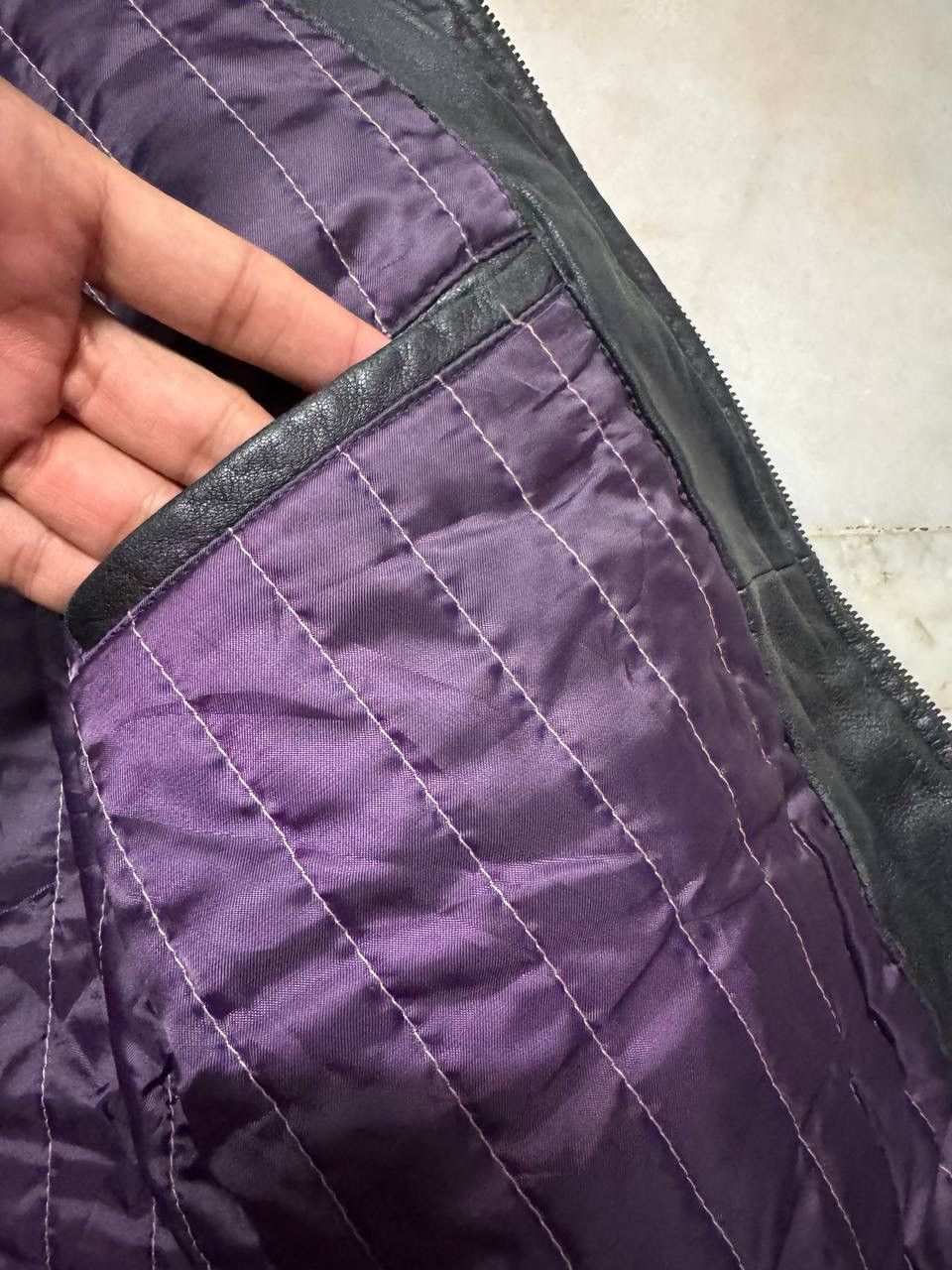 Leather VINTAGE ROTHACHILD ITALY LEATHER SPLIT CODUROI JACKET BLACK Size US L / EU 52-54 / 3 - 9 Thumbnail