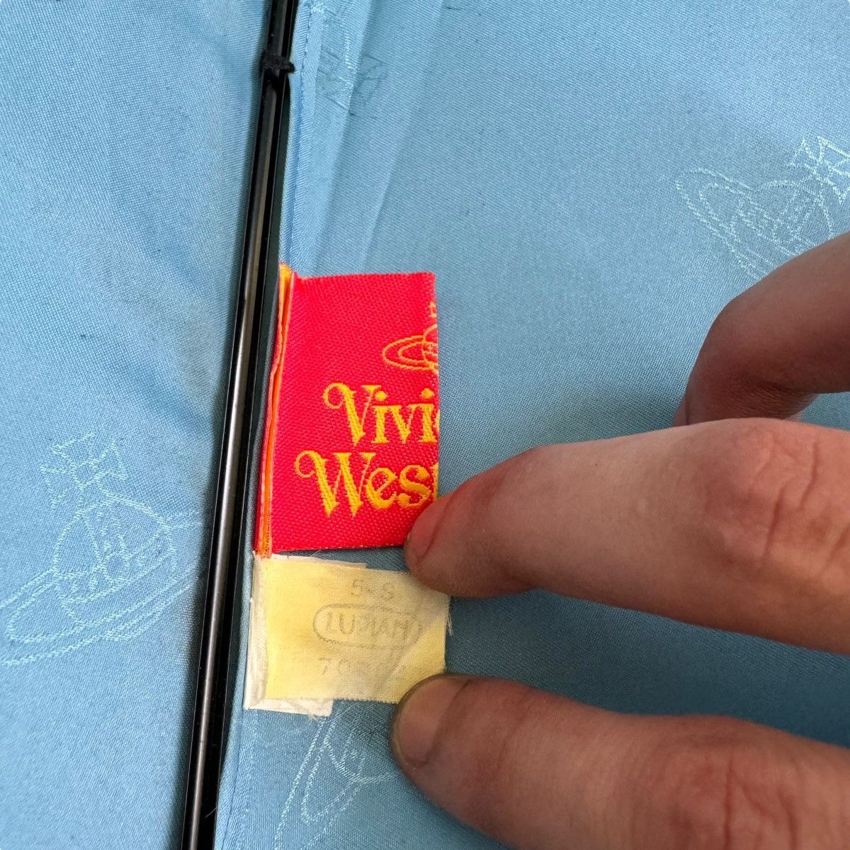 Vivienne Westwood Vivienne Westwood Silk Blue Monogram Umbrella Size ONE SIZE - 13 Thumbnail