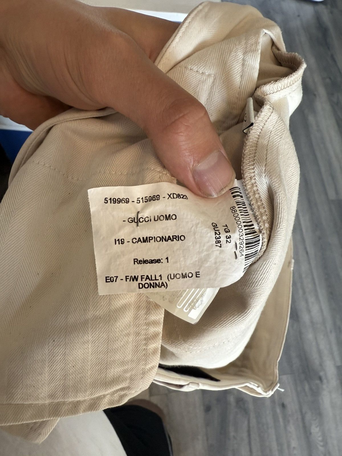 Gucci Embroidered Back Chinos in Beige Twill Size US 32 / EU 48 - 14 Thumbnail