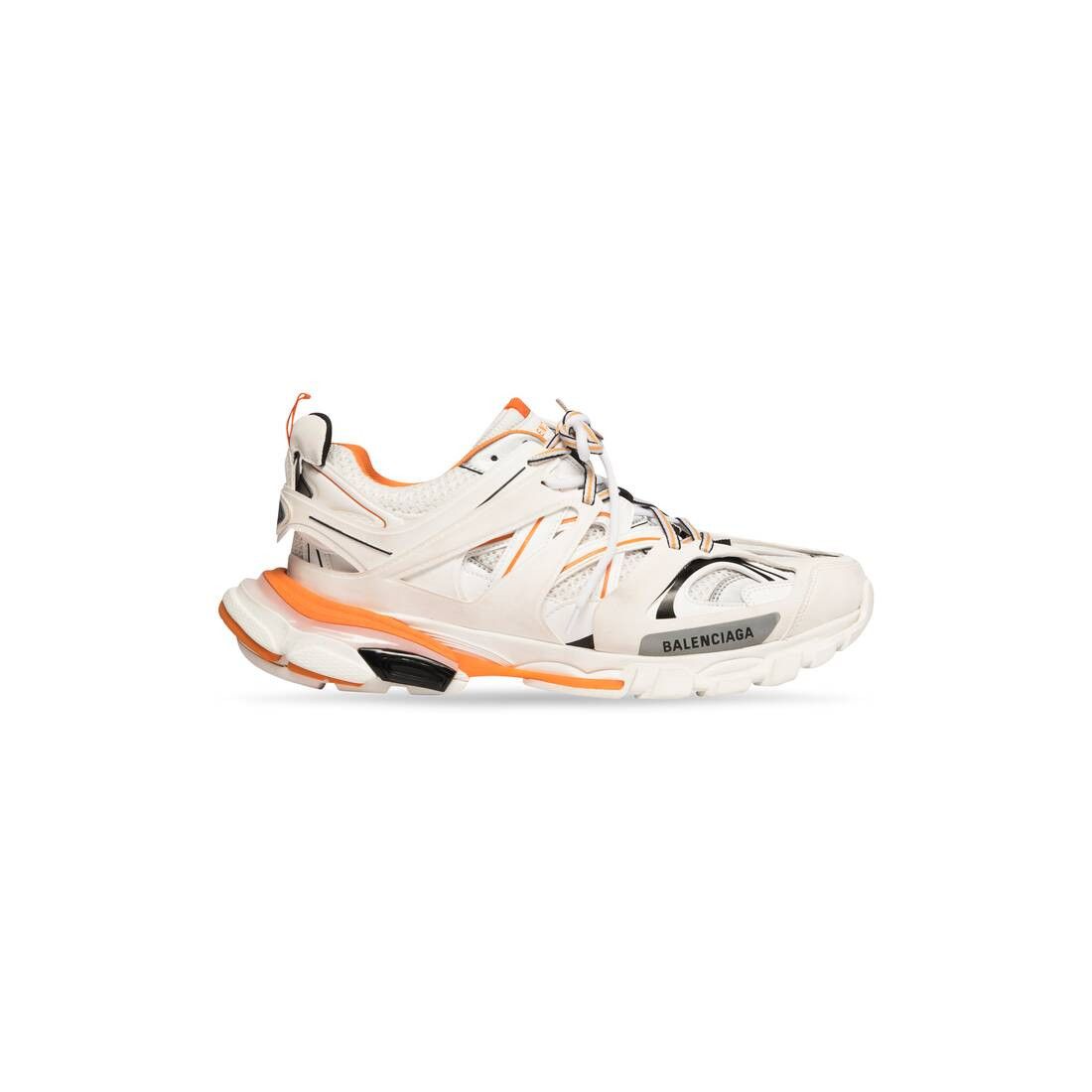 image of Balenciaga O1S1Rm0424 Size: Os Track Sneakers In White/orange, Women's (Size 10)