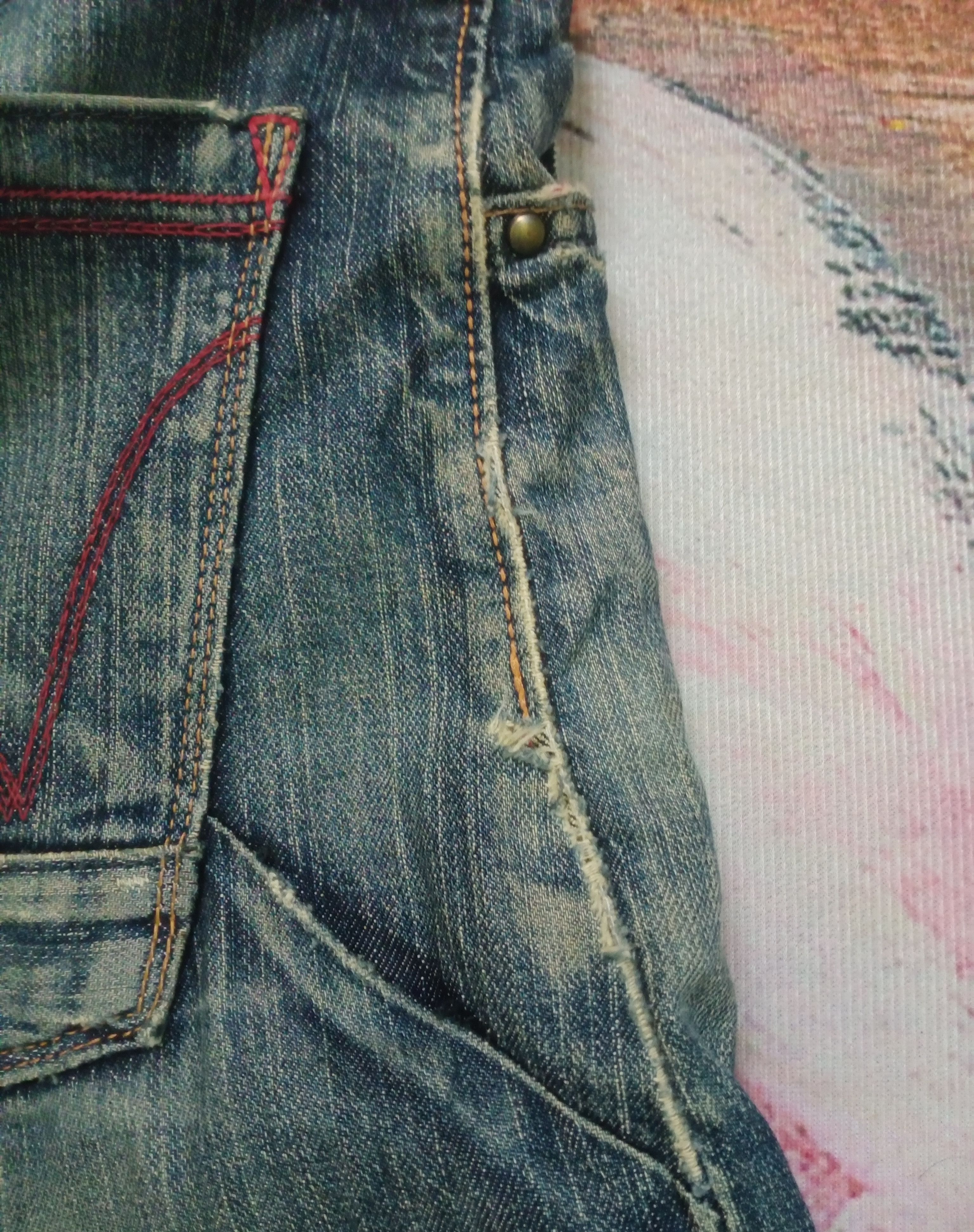 Edwin Rare Vintage Edwin Blue Trip Distressed Jeans Denim Size US 30 / EU 46 - 16 Thumbnail