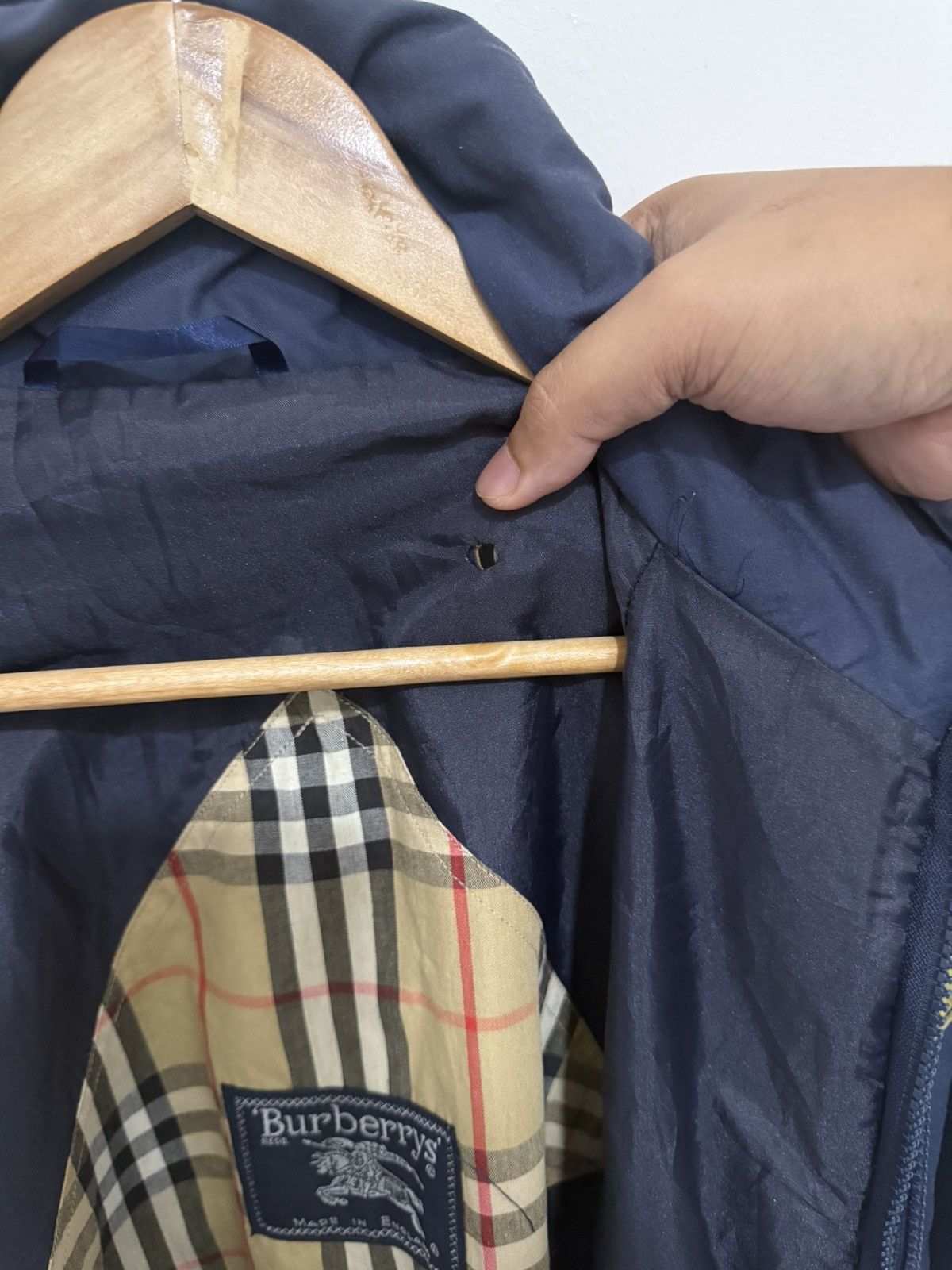 Burberry Vintage Burberry Blue Big Logo Jacket Size US XL / EU 56 / 4 - 20 Thumbnail