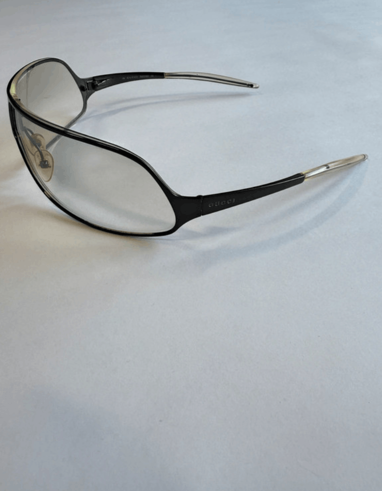 GUCCI Sunglasses 🇺🇸 TAX FREE Shield Rimless 90s Wrap GG