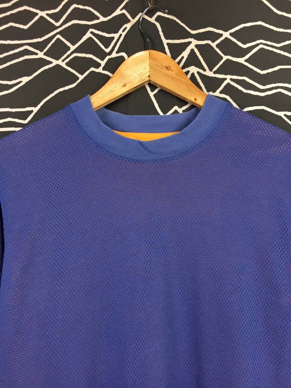 Adidas Adidas Reversible Long Sleeve Orange Blue Mesh Retro Tee Size US L / EU 52-54 / 3 - 8 Thumbnail