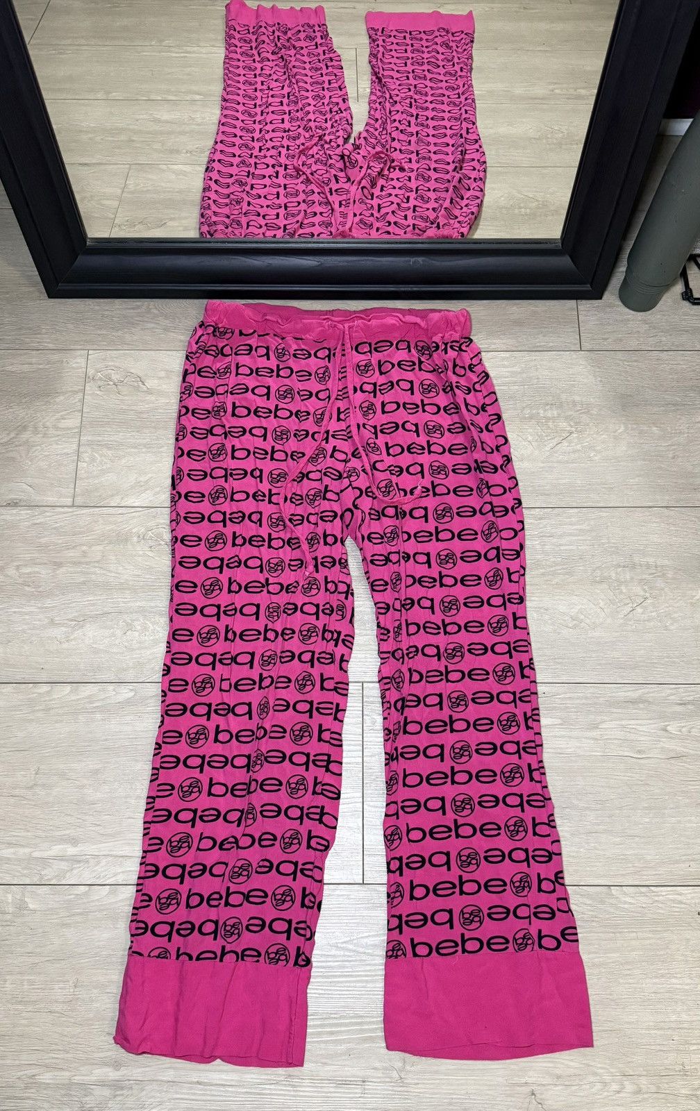 Bebe Y2K 2000s Bebe All Over Print Sleepwear Pajama Sweats Size 34" / US 12 / IT 48 - 1 Thumbnail