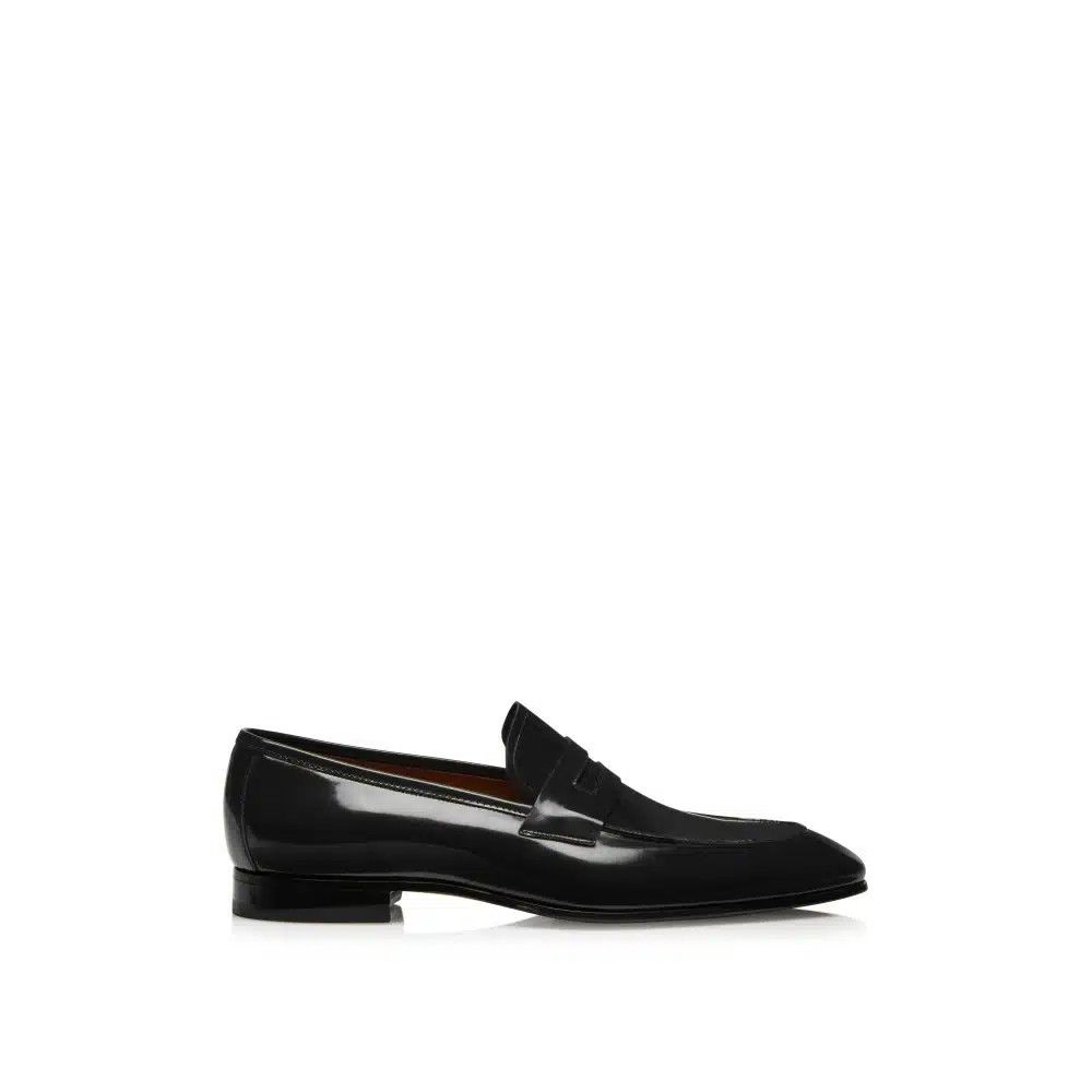 o1loc1c0425 J1444 Patent Leather Loafers in Black