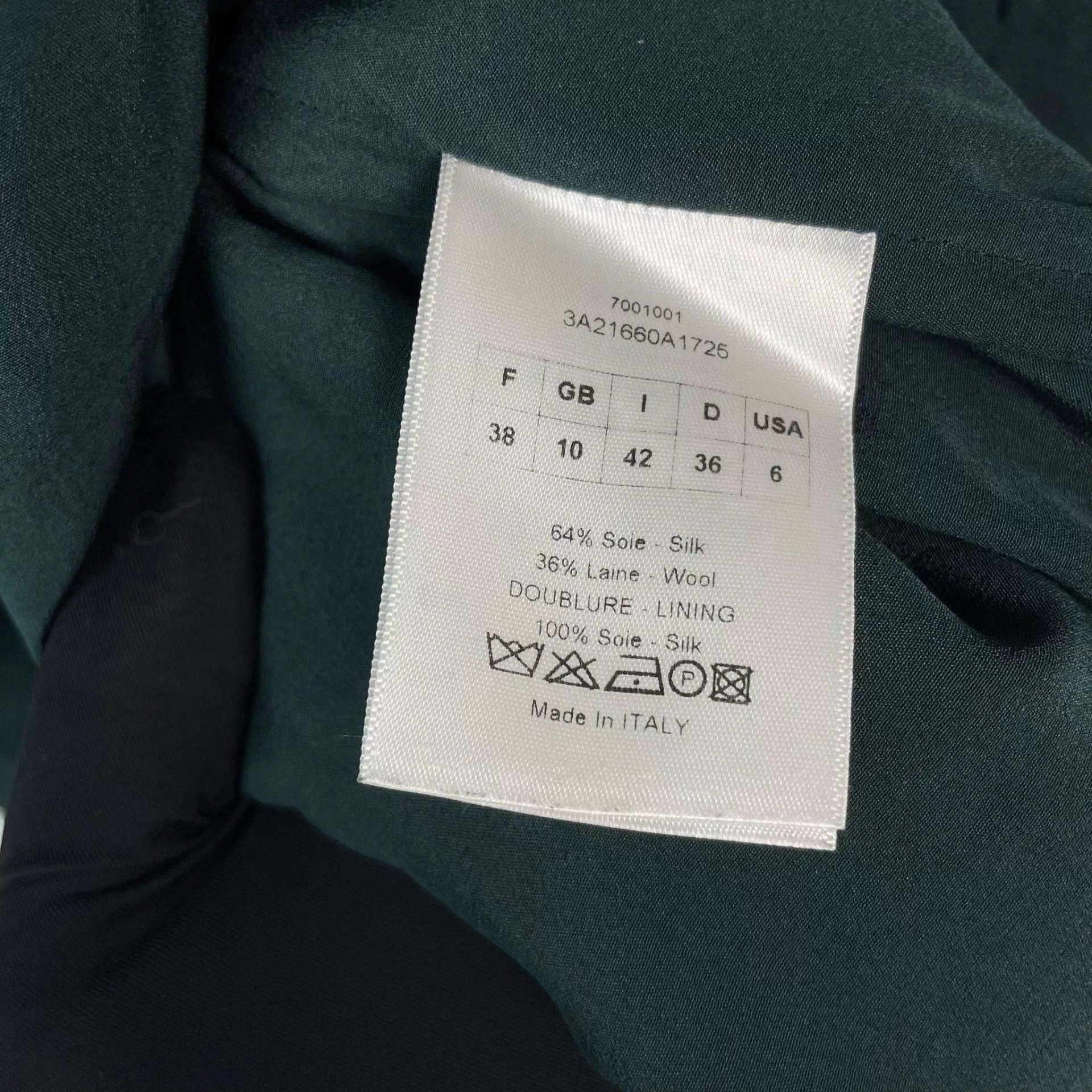 Dior Dior silk dress 38 Green Size S / US 4 / IT 40 - 4 Thumbnail