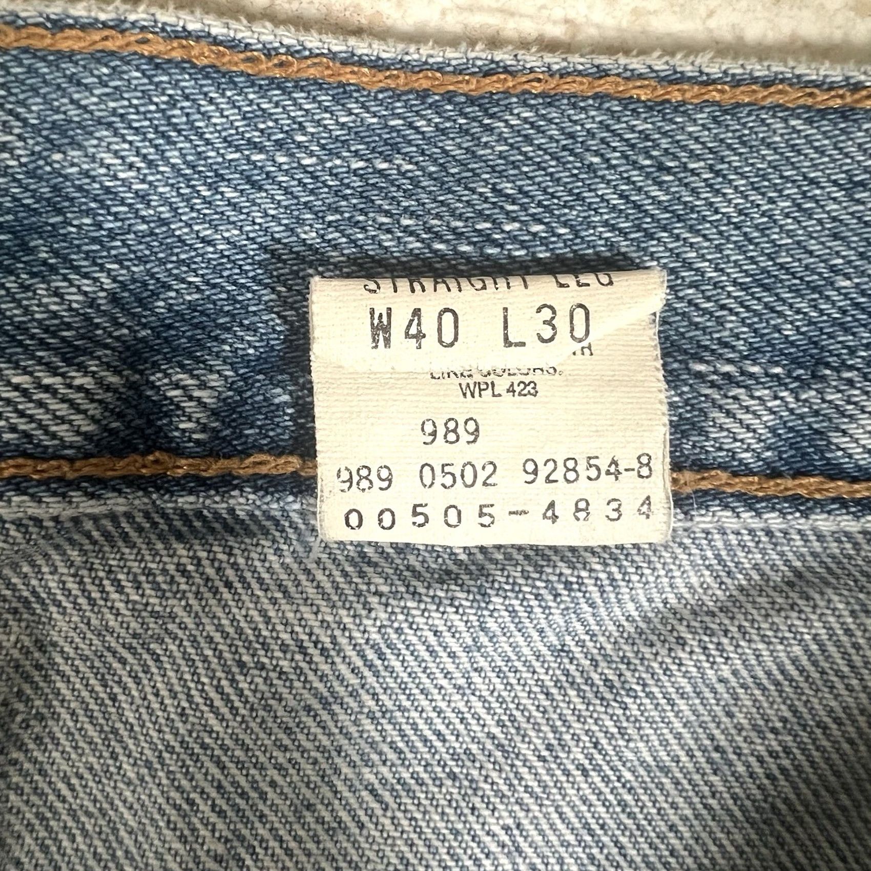 Levi's Vintage Levi'S 505 Jeans - Y2K Style Regular Fit Straight Leg Denim - Light Wash 38 x 31 Size US 38 / EU 54 - 7 Thumbnail