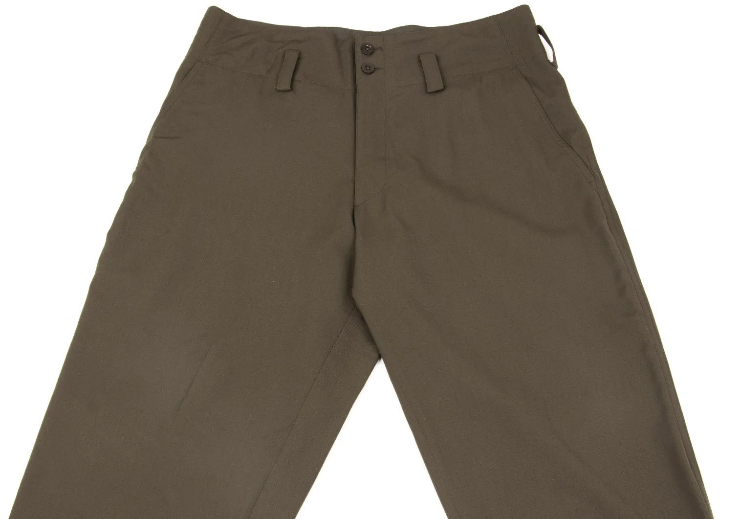 Yohji Yamamoto Wool Wide Pants Khaki