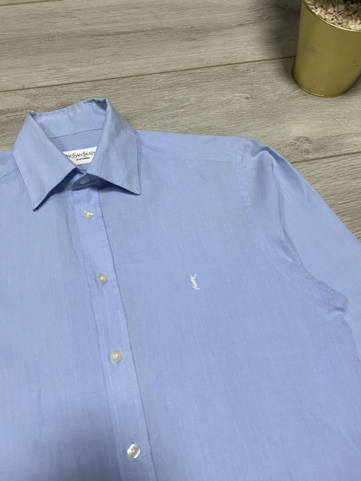Yves Saint Laurent YSL logo shirt buttons vintage yves saint Laurent Size US S / EU 44-46 / 1 - 1 Thumbnail