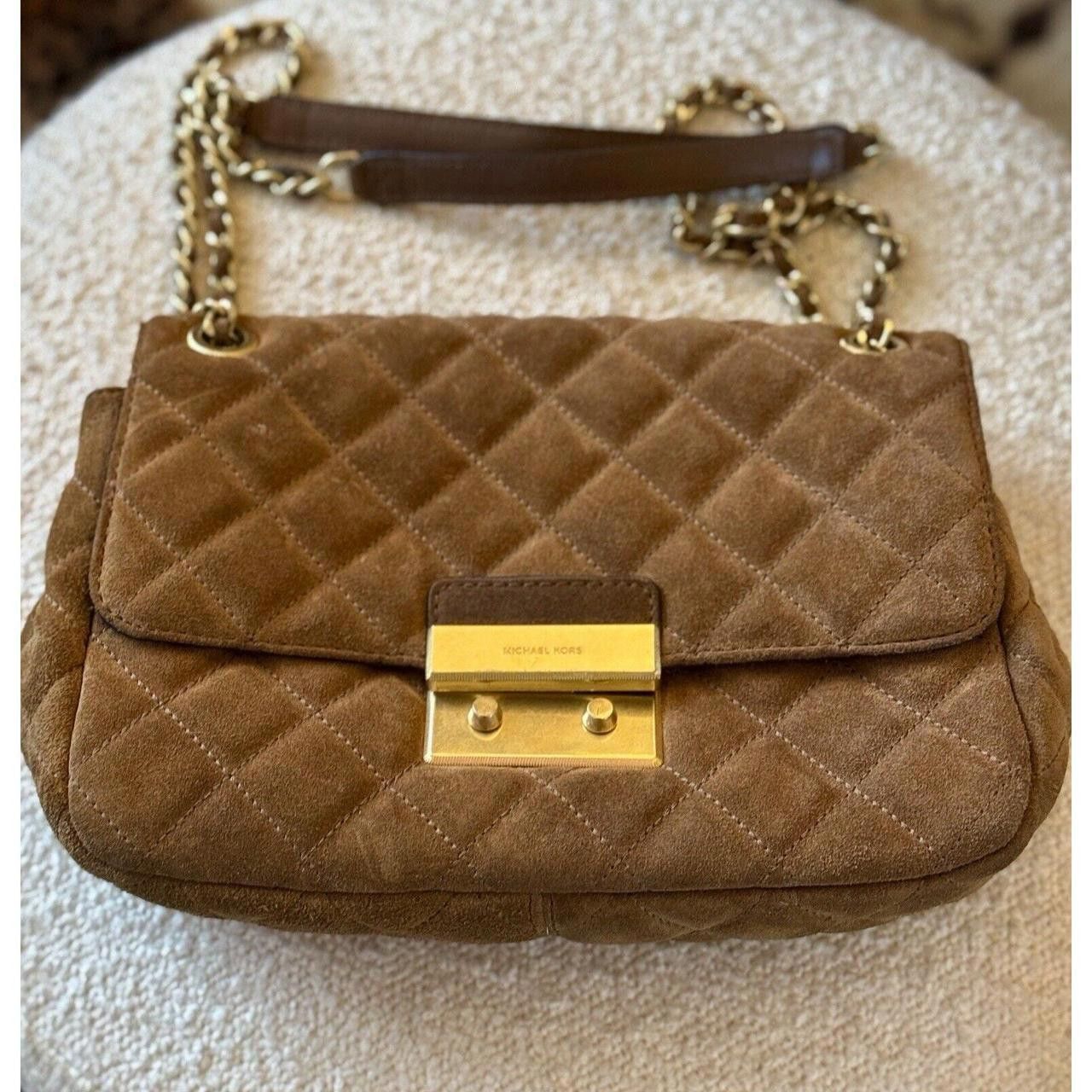 Designer Women's Brown and Gold Bag Size ONE SIZE - 4 Thumbnail