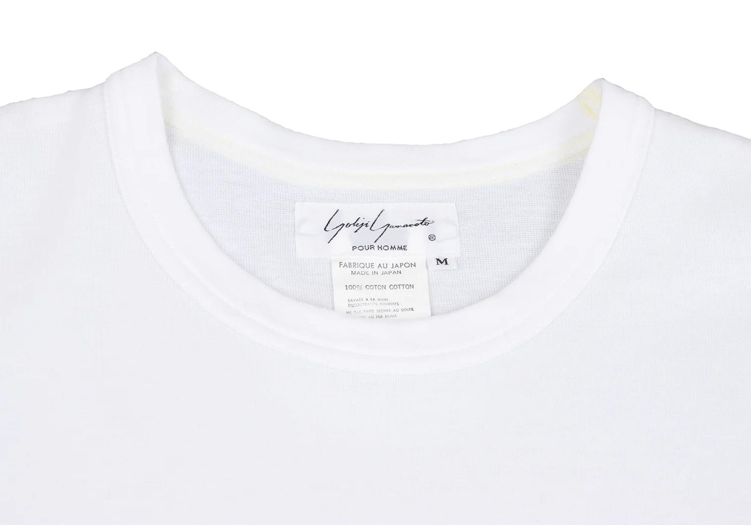 Yohji Yamamoto Yohji Yamamoto Basic Cotton T-Shirt White M Size US M / EU 48-50 / 2 - 2 Thumbnail