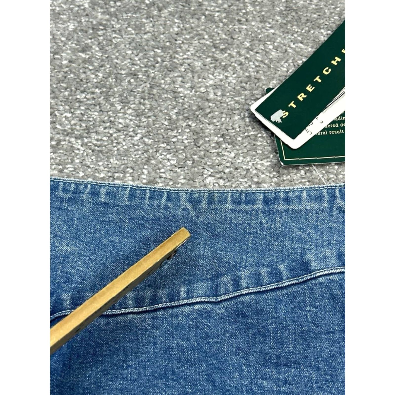 Ralph Lauren VINTAGE Lauren Ralph Lauren Pencil Skirt Womens 10 Blue Denim Cotton Side Slit Size 32" / US 10 / IT 46 - 6 Thumbnail