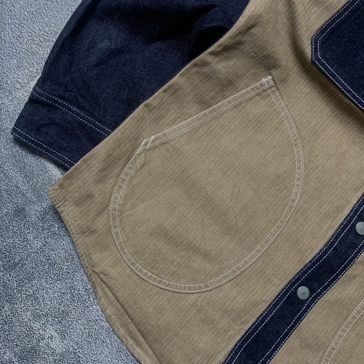 Japanesse Indigo Denim Colour Block Workshirt Kojima Genes