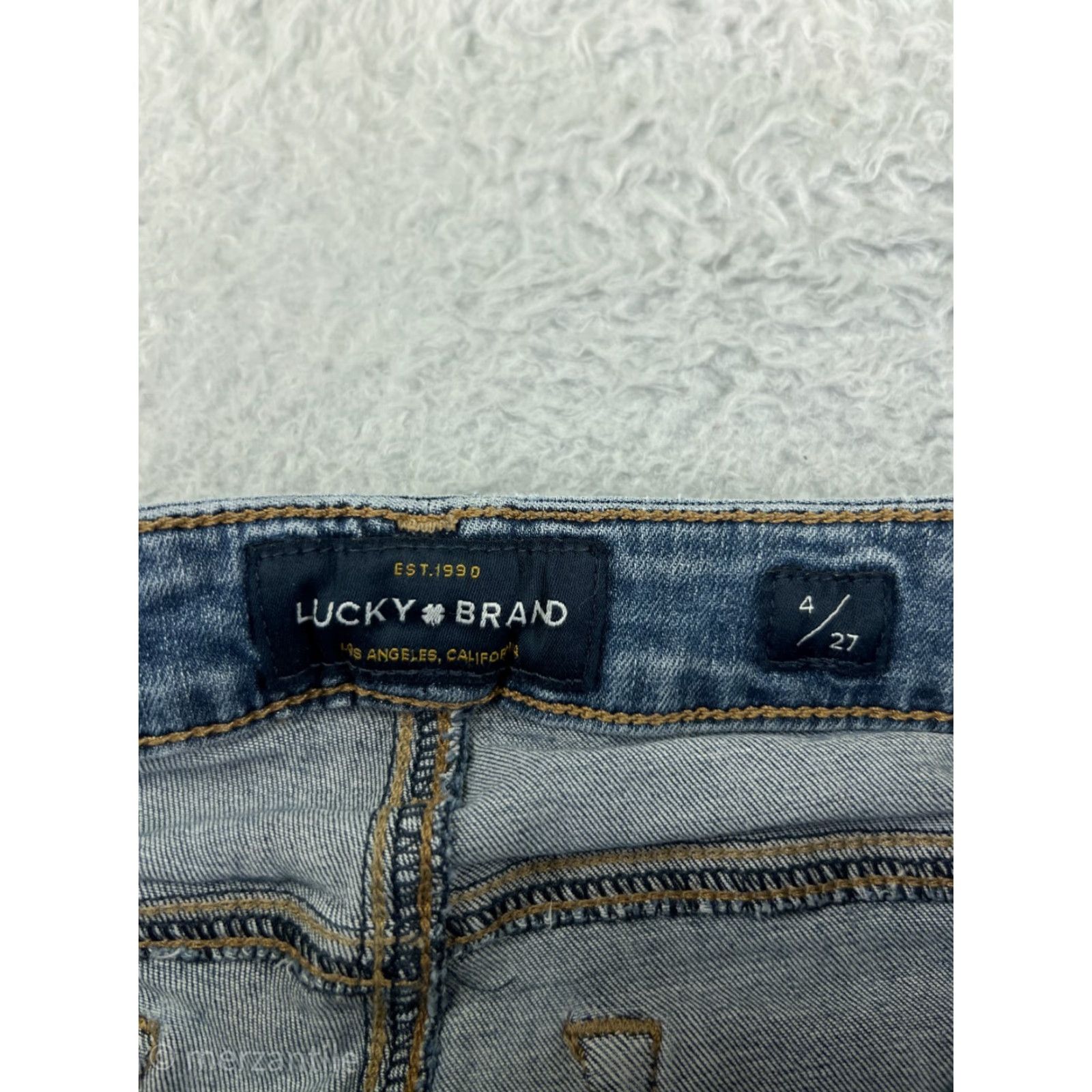 Lucky Brand Lucky Brand Womens Jeans Skinny Fit Low Rise Blue Denim 4 90s Designer Cotton Blend Size 27" / US 4 / IT 40 - 4 Thumbnail