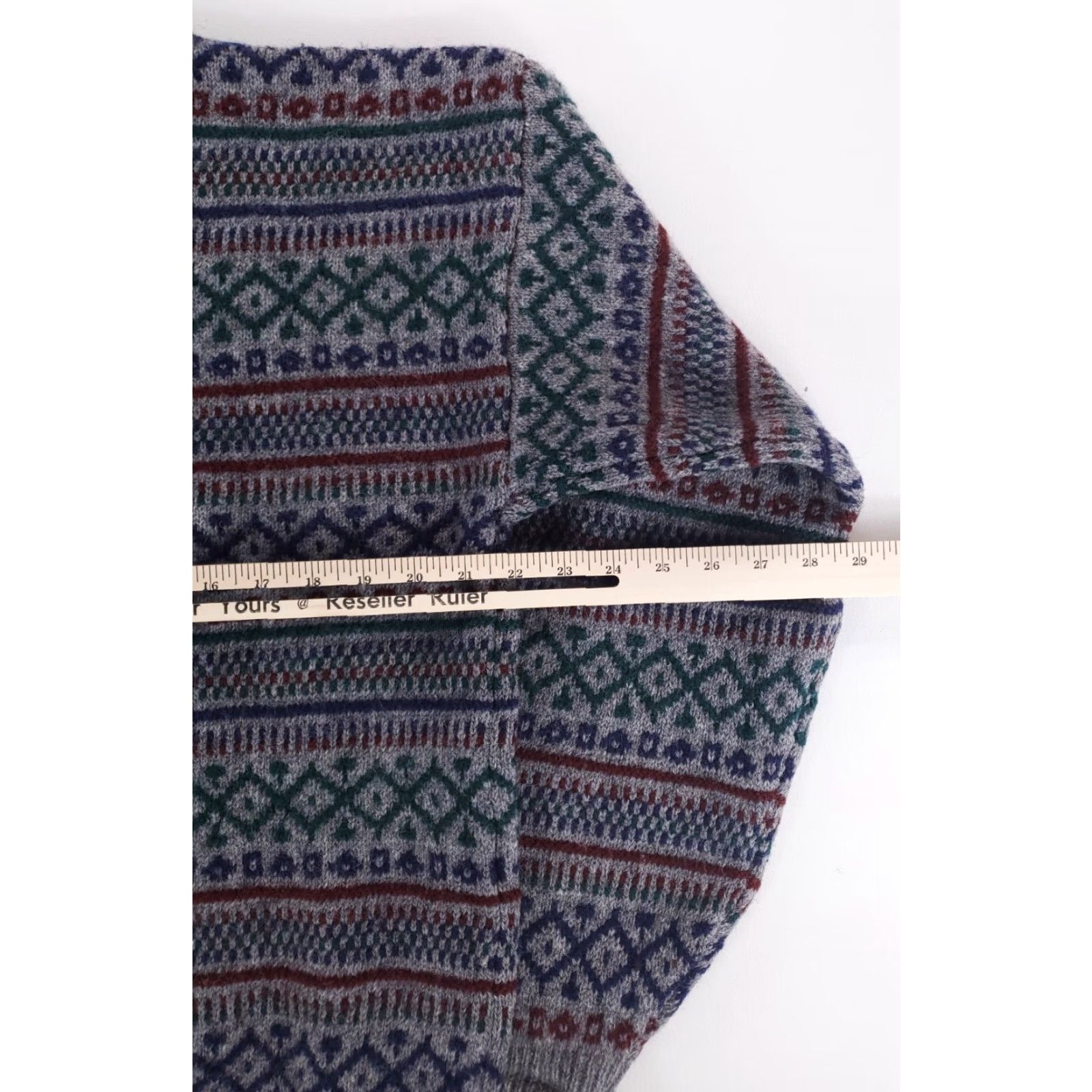 London Fog London Fog Sweater Mens M Gray Wool Fair Isle Knit Patterned Pullover Shetland Knit M Size US M / EU 48-50 / 2 - 7 Thumbnail