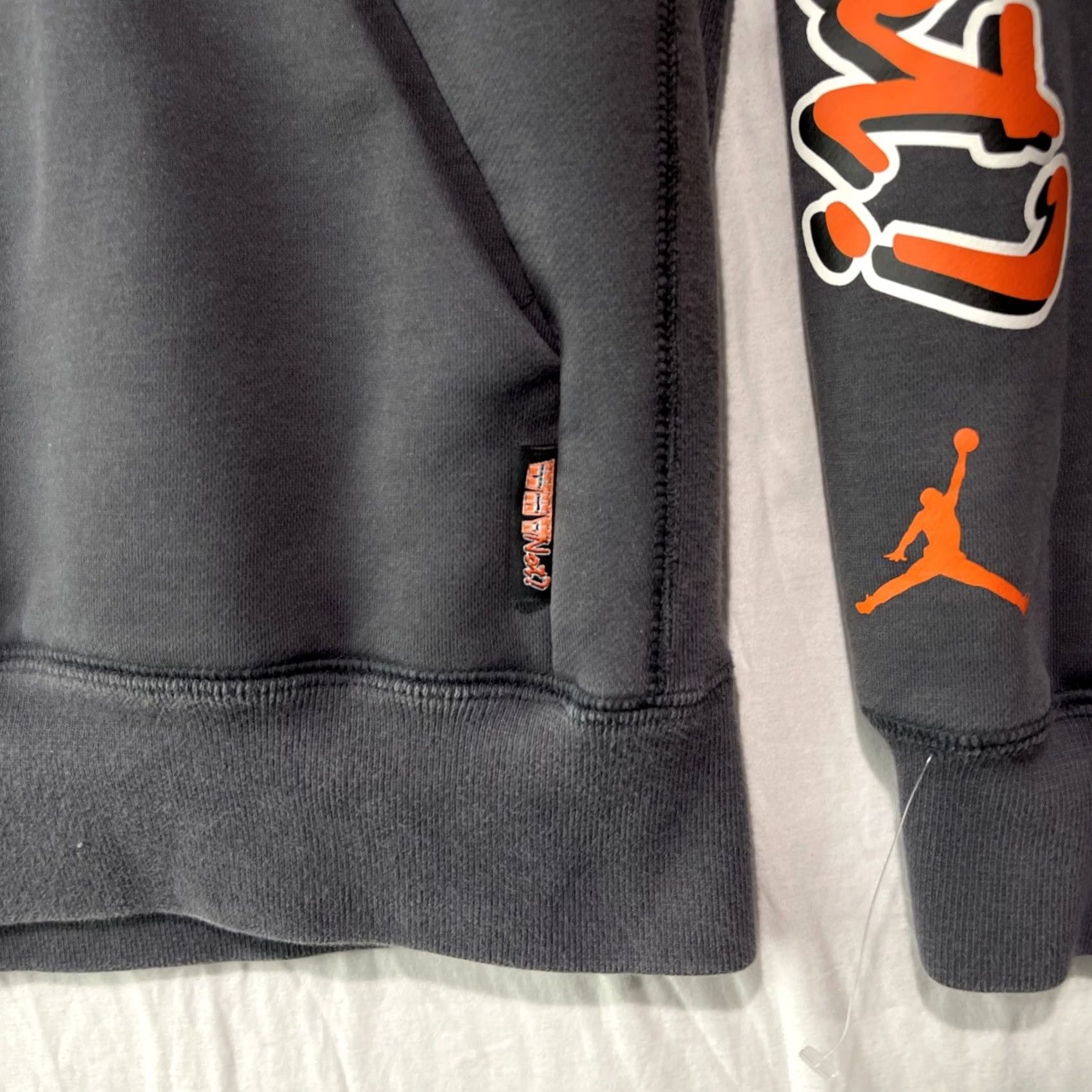 Jordan Brand Air Jordan Hoodie Mens S Gray Graphic Print Why Not Russell Westbrook Fleece City Sports Retro Player Logo Pullover Size US S / EU 44-46 / 1 - 6 Thumbnail