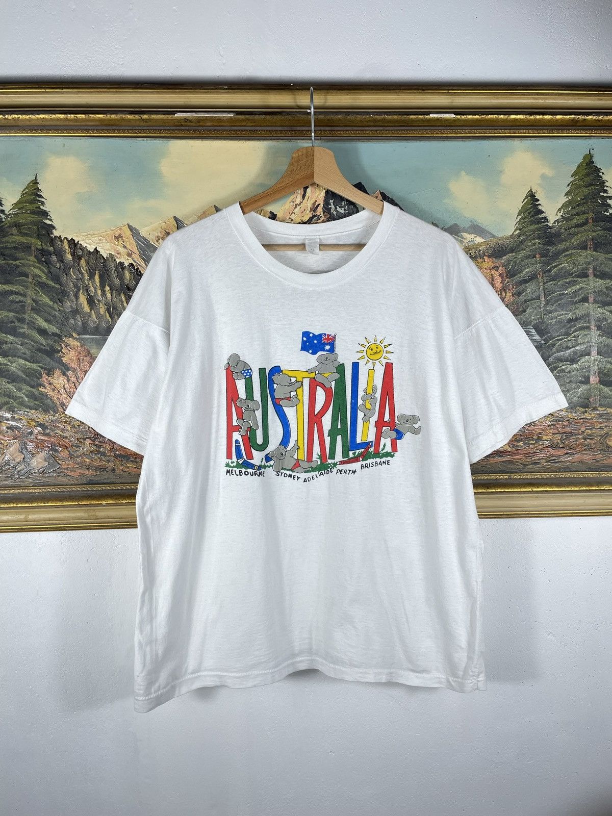 Vintage Vintage retro 90s T shirt Tee Baggy Loose Skate Boxy Art Size US XL / EU 56 / 4 - 1 Thumbnail