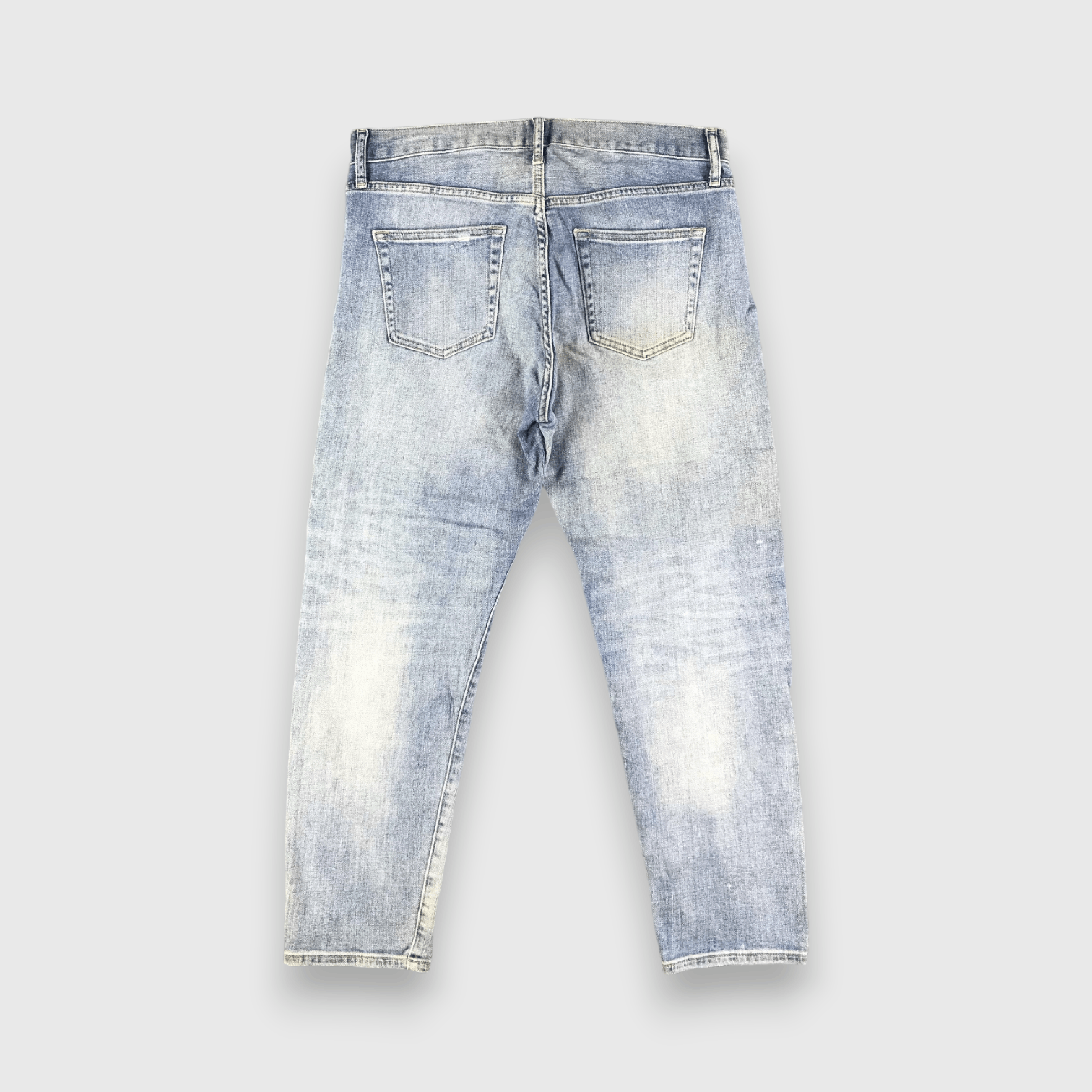 Japanese Brand Uniqlo Jeans Distressed Medium Wash Denim -J2821 Size US 33 - 2 Thumbnail