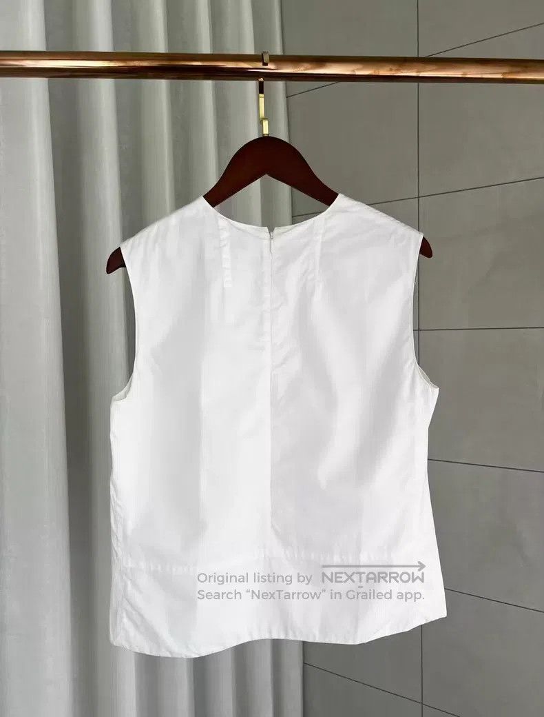 Hermes Hermes White Sleeveless Top Size XS / US 0-2 / IT 36-38 - 2 Thumbnail