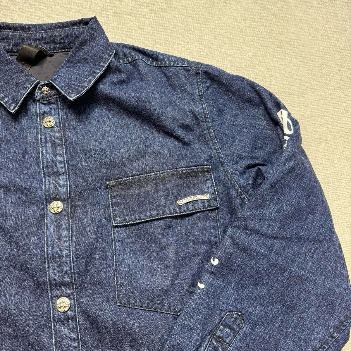 Chrome Hearts Chrome Hearts Silver Button Denim Jacket Size US XL / EU 56 / 4 - 3 Thumbnail