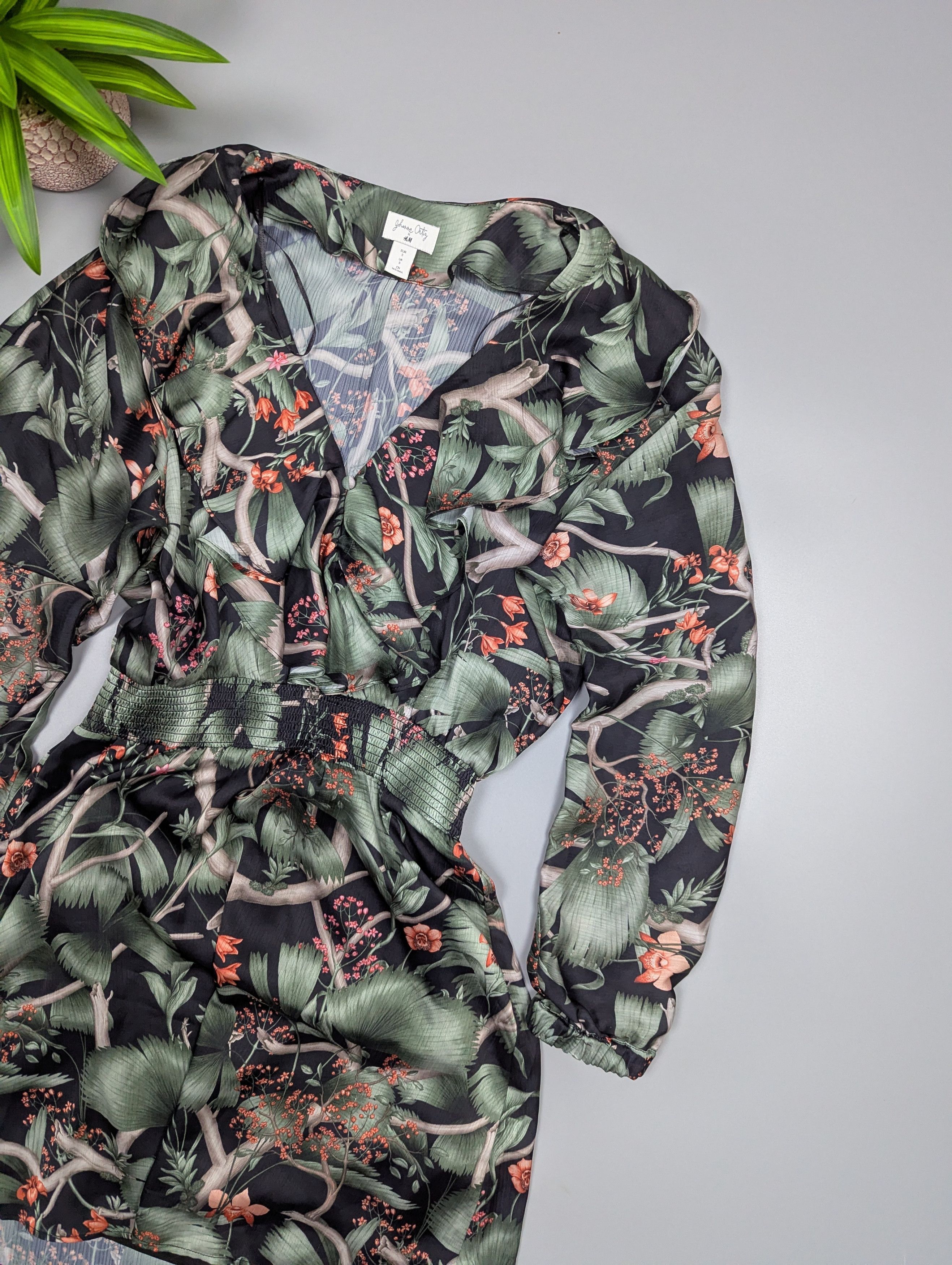 Johanna Ortiz Johanna Ortiz x H&M Floral Mini Dress Puffed Sleeves Size S / US 4 / IT 40 - 4 Thumbnail