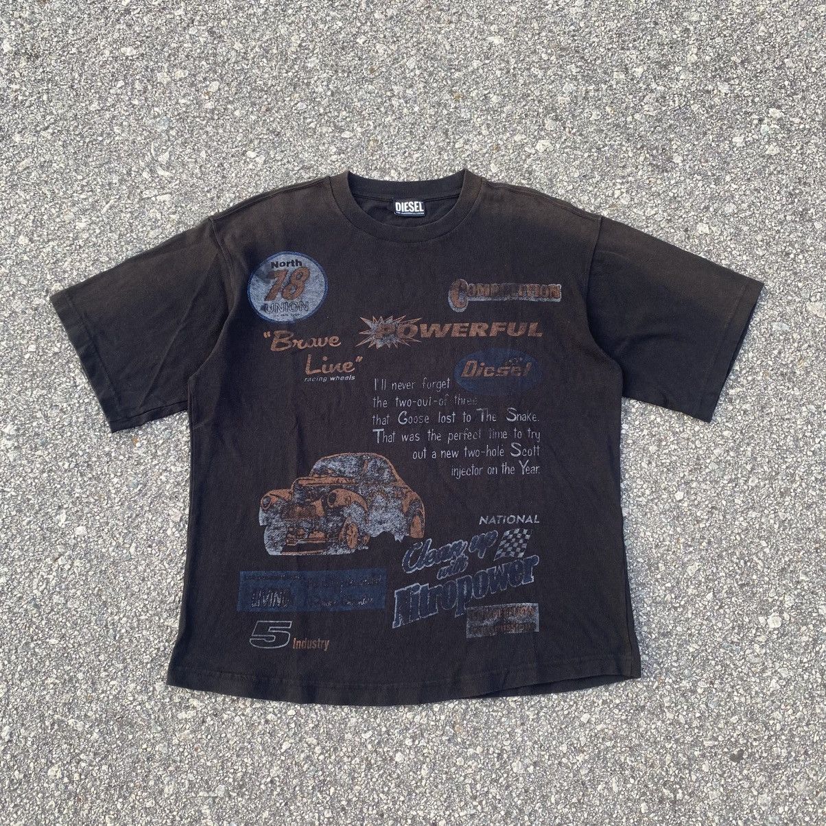Diesel Distressed DIESEL Racing tee Size US L / EU 52-54 / 3 - 1 Thumbnail