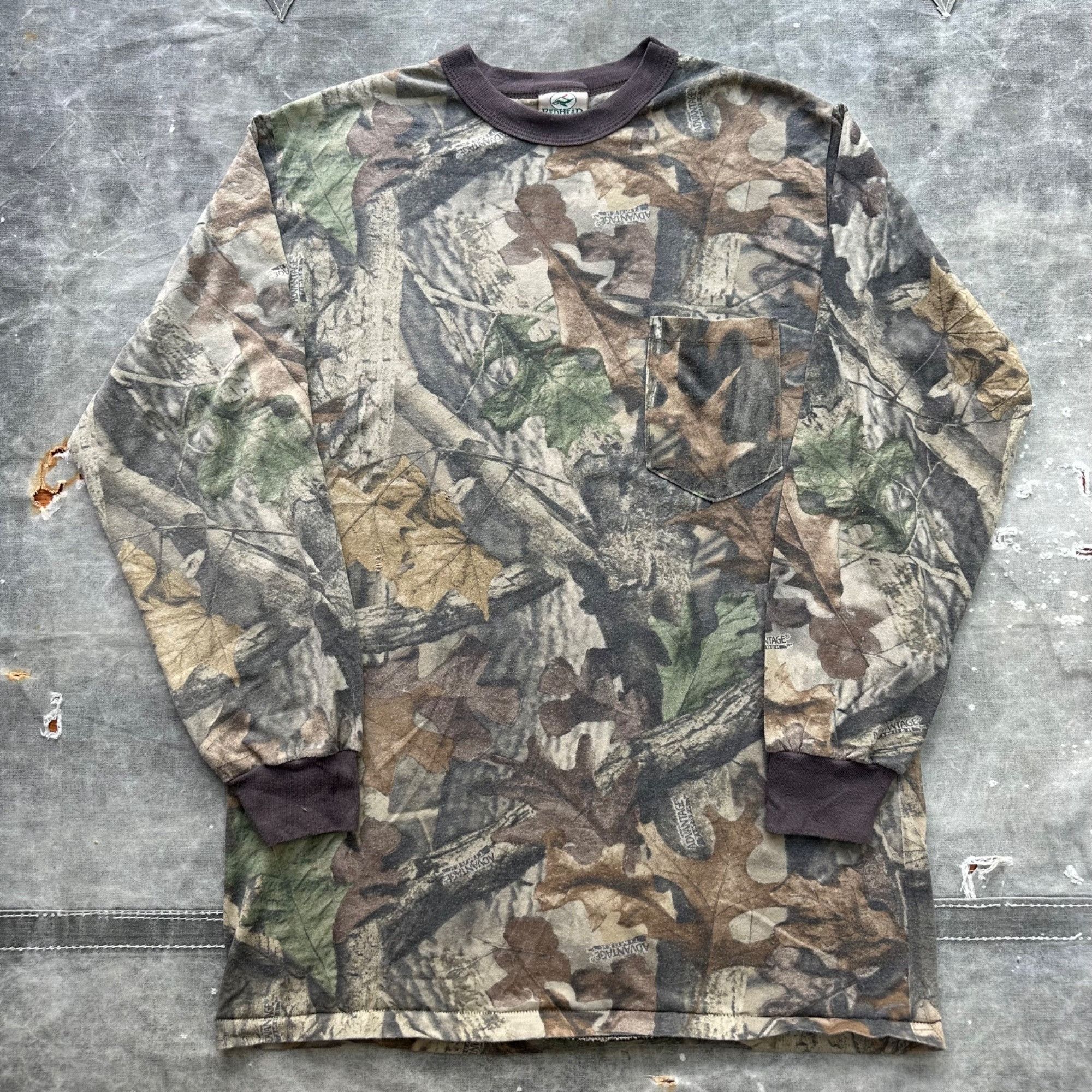 Vintage Vintage Advantage Timber Camo Longsleeve Pocket Shirt Size US L / EU 52-54 / 3 - 1 Thumbnail