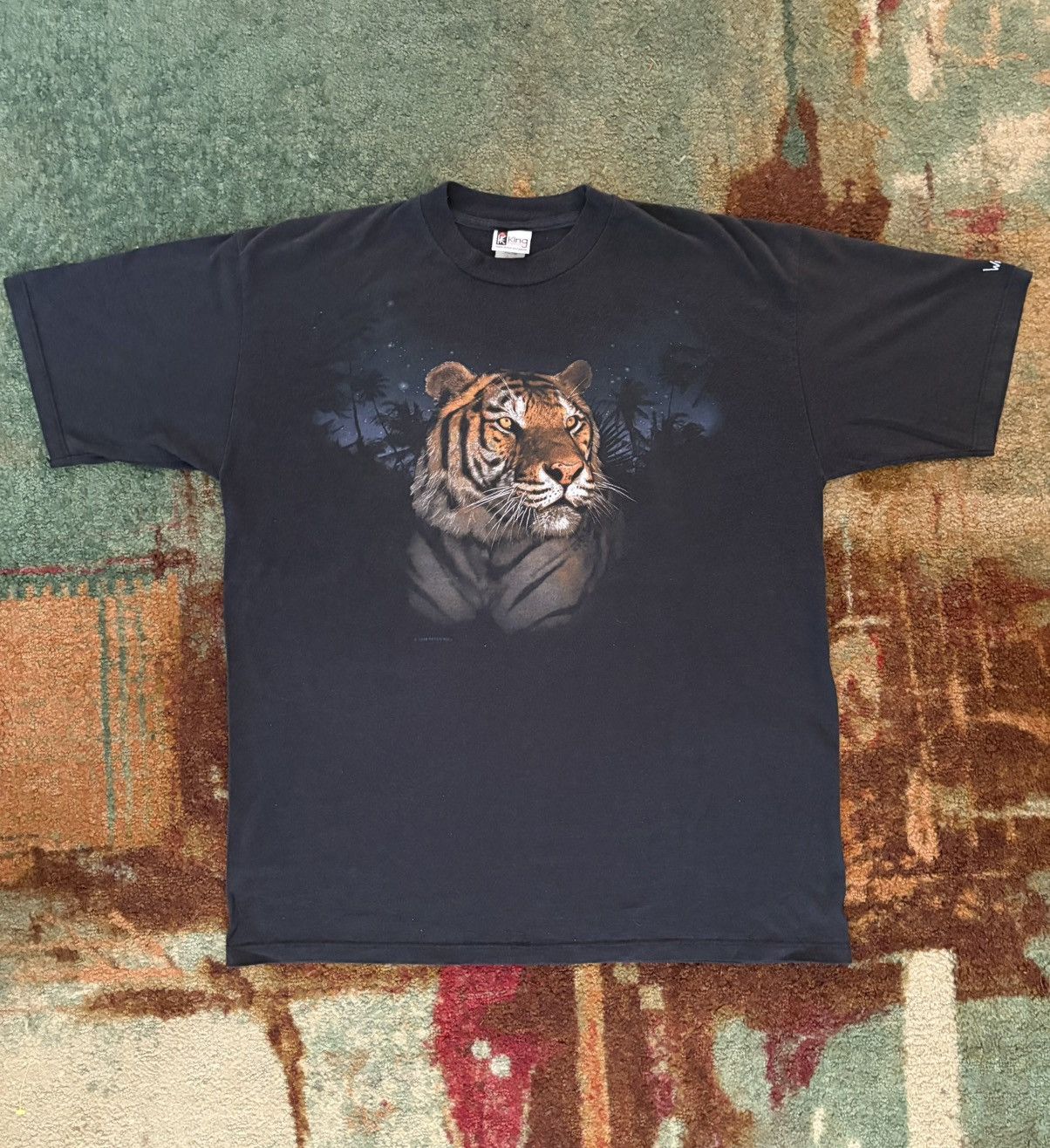 Other × Vintage VTG (98) King Fashion Black Tiger Graphic T-shirt (XL) Size US XL / EU 56 / 4 - 4 Thumbnail