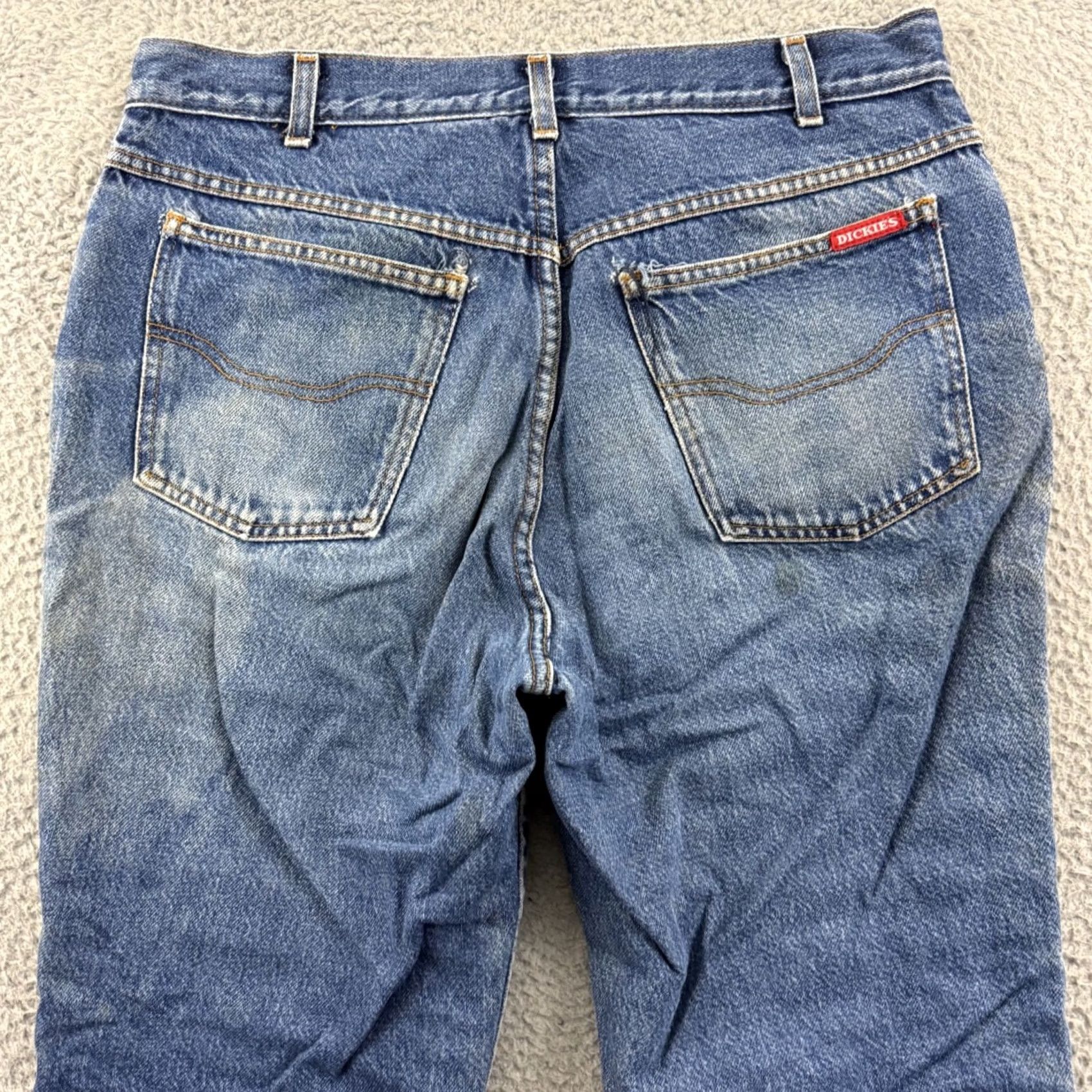 Dickies VINTAGE Dickies Jeans Mens 34x32 Blue Denim 90s Straight Regular Size US 34 / EU 50 - 7 Thumbnail