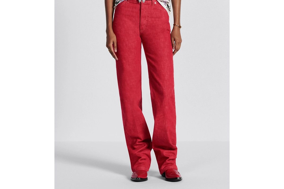 Dior o1bcso1str0225 Fitted Jeans in Red Size 27" / US 4 / IT 40 - 7 Thumbnail