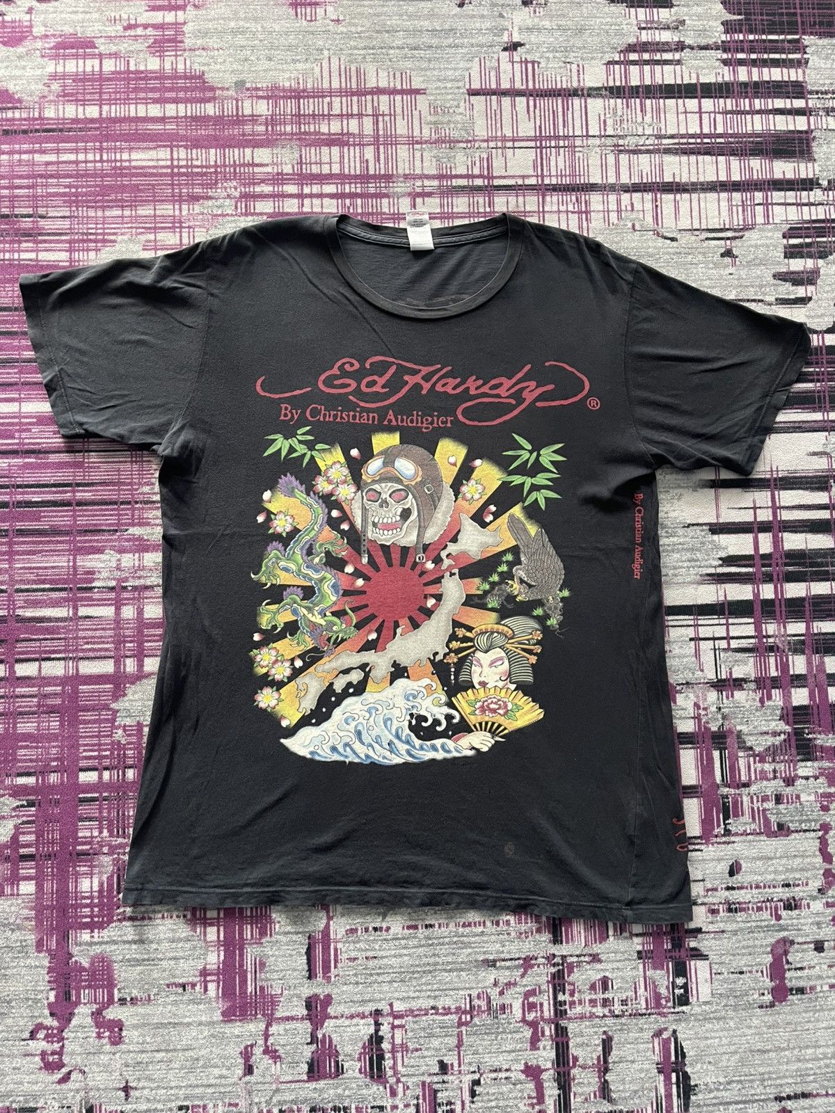 Ed Hardy VINTAGE ED HARDY BY CHRISTIAN AUDIGIER TEE VERY RARE Size US L / EU 52-54 / 3 - 1 Thumbnail