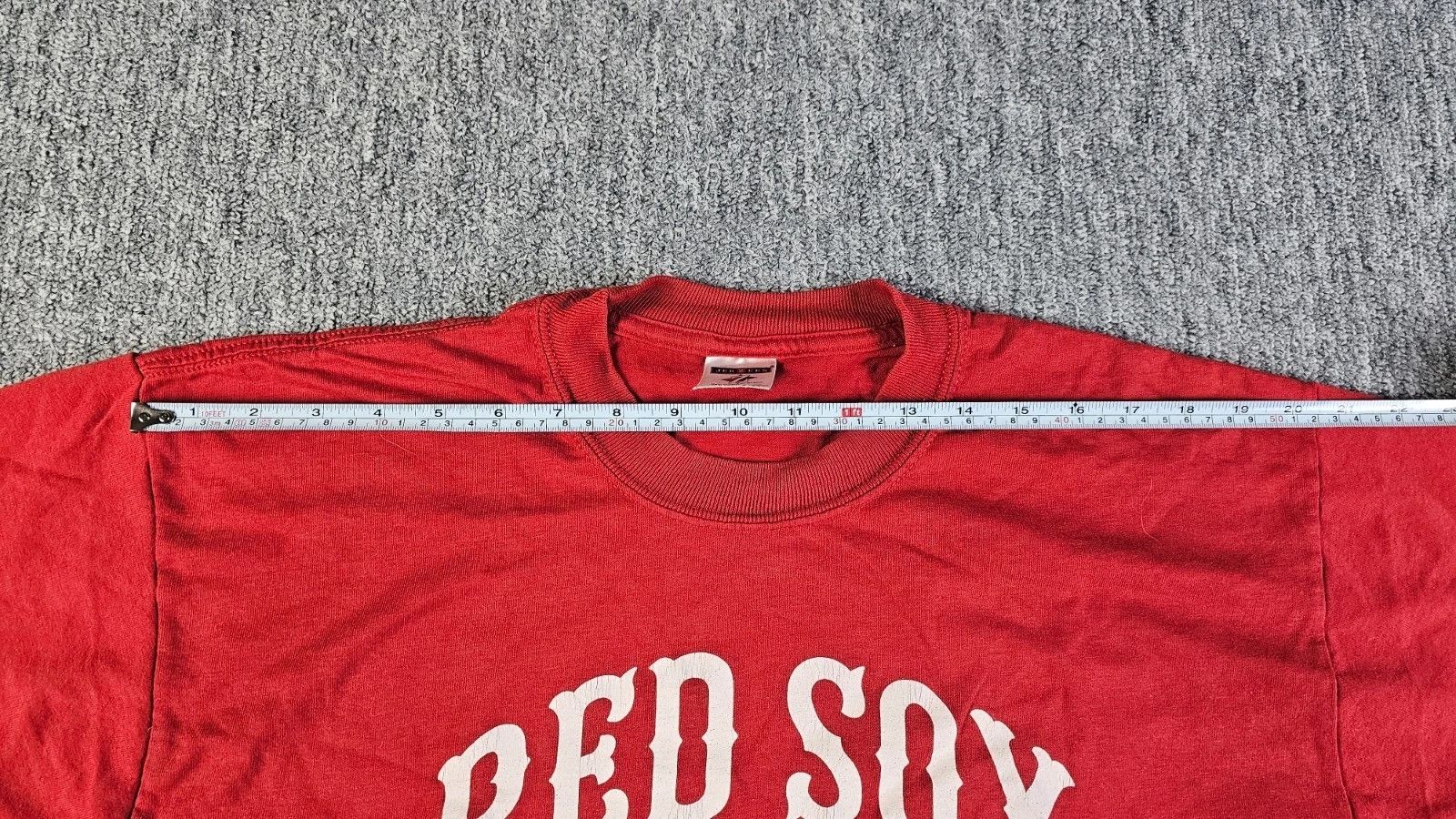 Jerzees Vintage Boston Red Sox Jerzees Heavyweight Tee Red MLB Men L Size US L / EU 52-54 / 3 - 11 Thumbnail