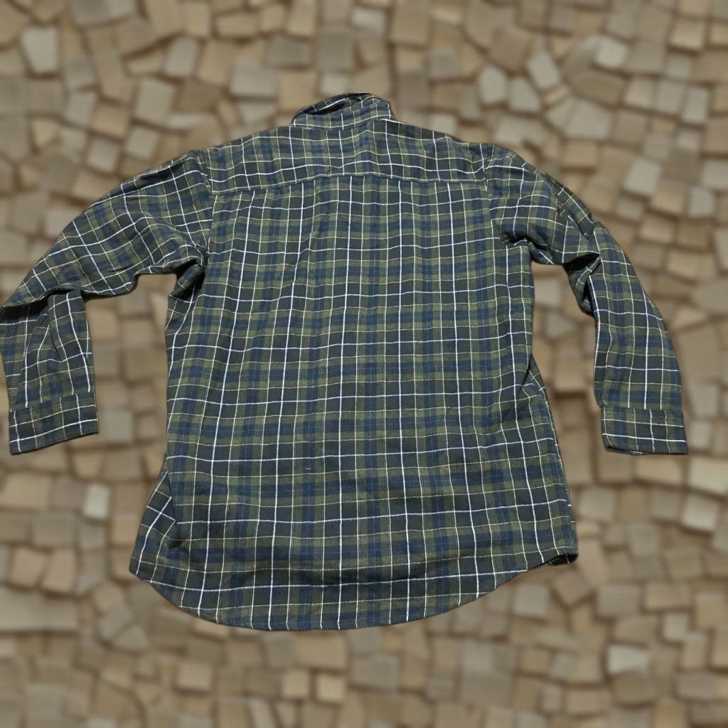 Vintage HOBBS CREEK Shirt, Men's Size Large, Plaid, Button-Down, Long Sleeve, Blue Green White, Casual, Regular fit, Button-Up, Fall Spring Summer, Mens Size US L / EU 52-54 / 3 - 1 Thumbnail