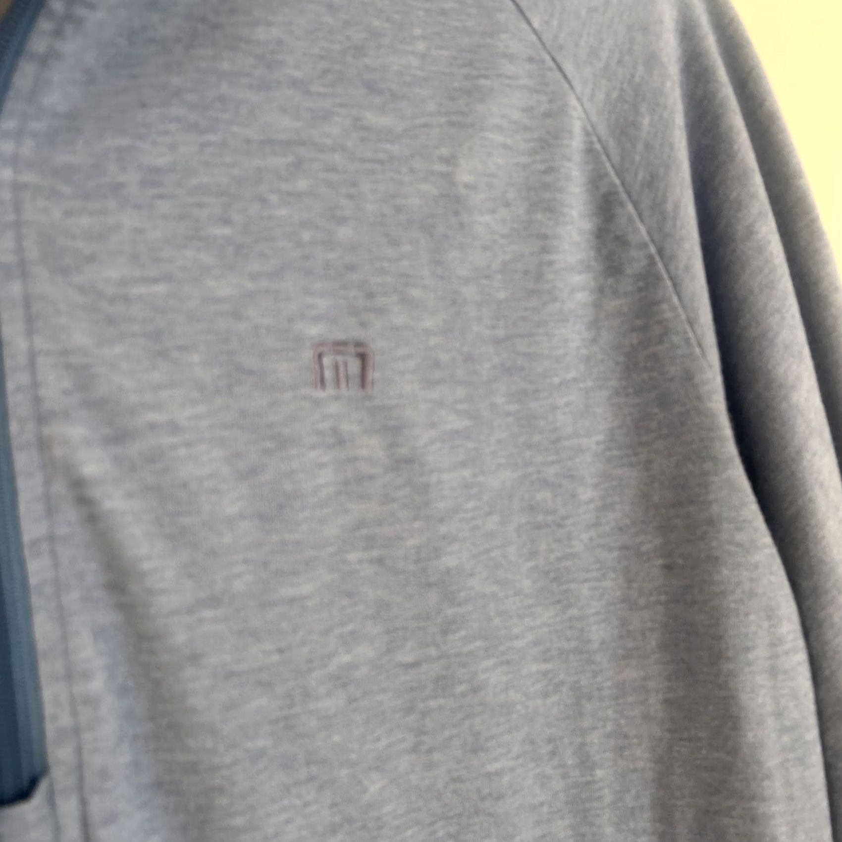 TravisMathew TRAVIS MATHEW Performance 1/4 Zip Light Blue Pullover Sleeve Logo Men's Sweater L Size US M / EU 48-50 / 2 - 3 Thumbnail