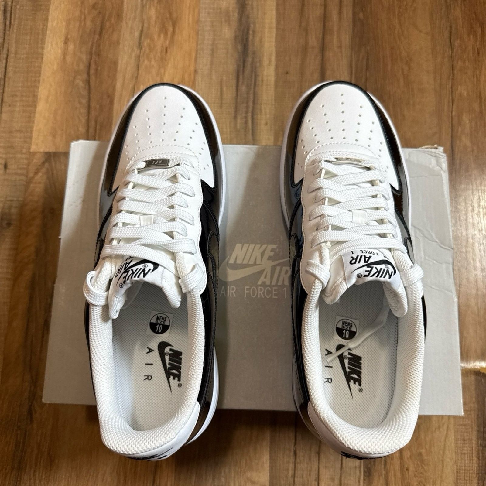 Nike 2014 Nike Air Force 1 Concord Patent Black White Game Royal Size US 10 / EU 43 - 4 Thumbnail
