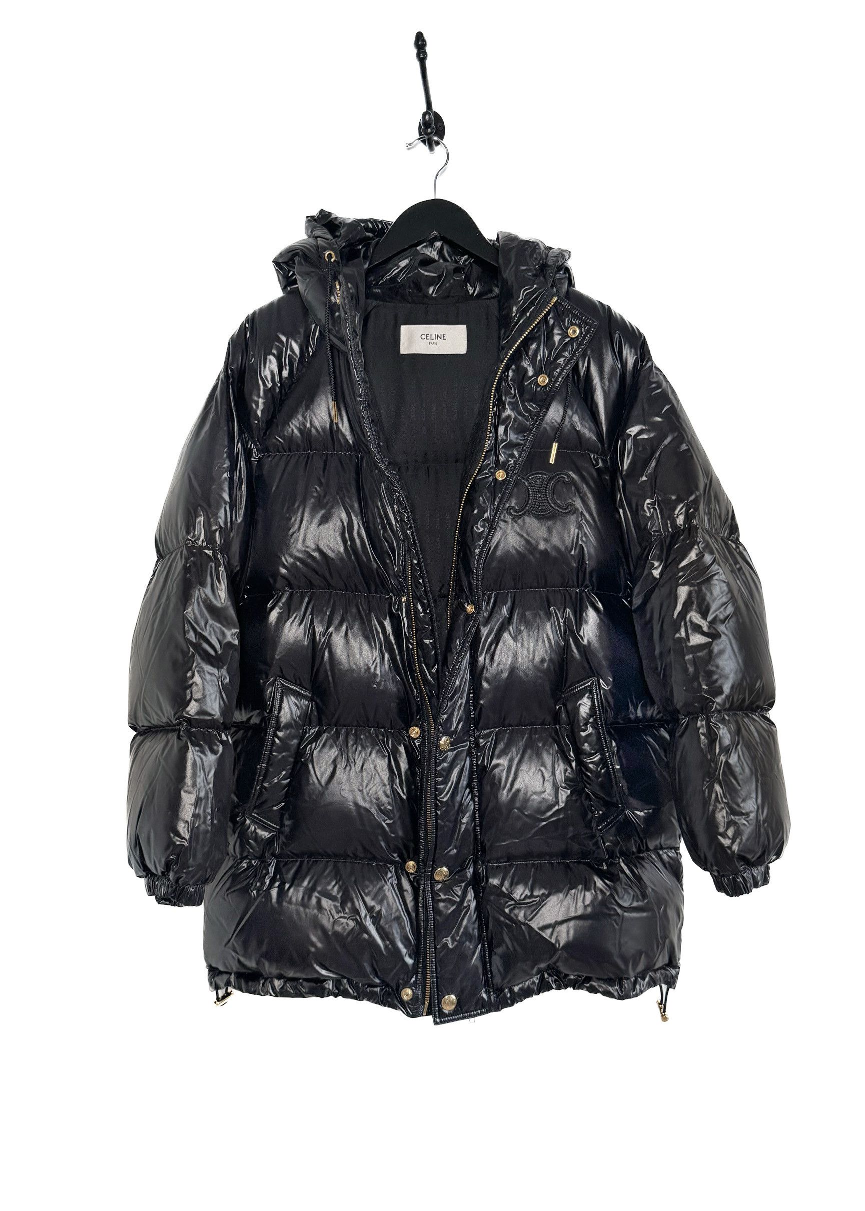 Celine Celine Gold Buttons Triomphe Patch Black Puffer Jacket Size S / US 4 / IT 40 - 7 Thumbnail