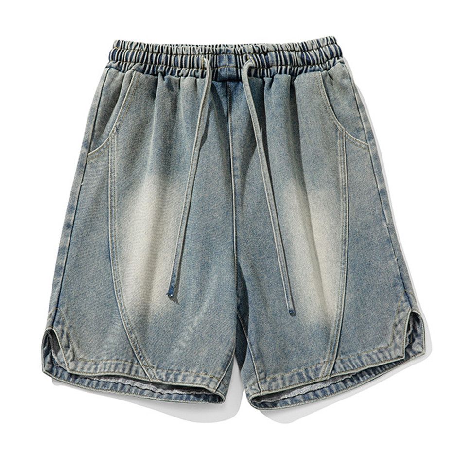 Japanese Brand × Vintage Loose Denim Short Blue Jeans Size US 33 - 4 Thumbnail