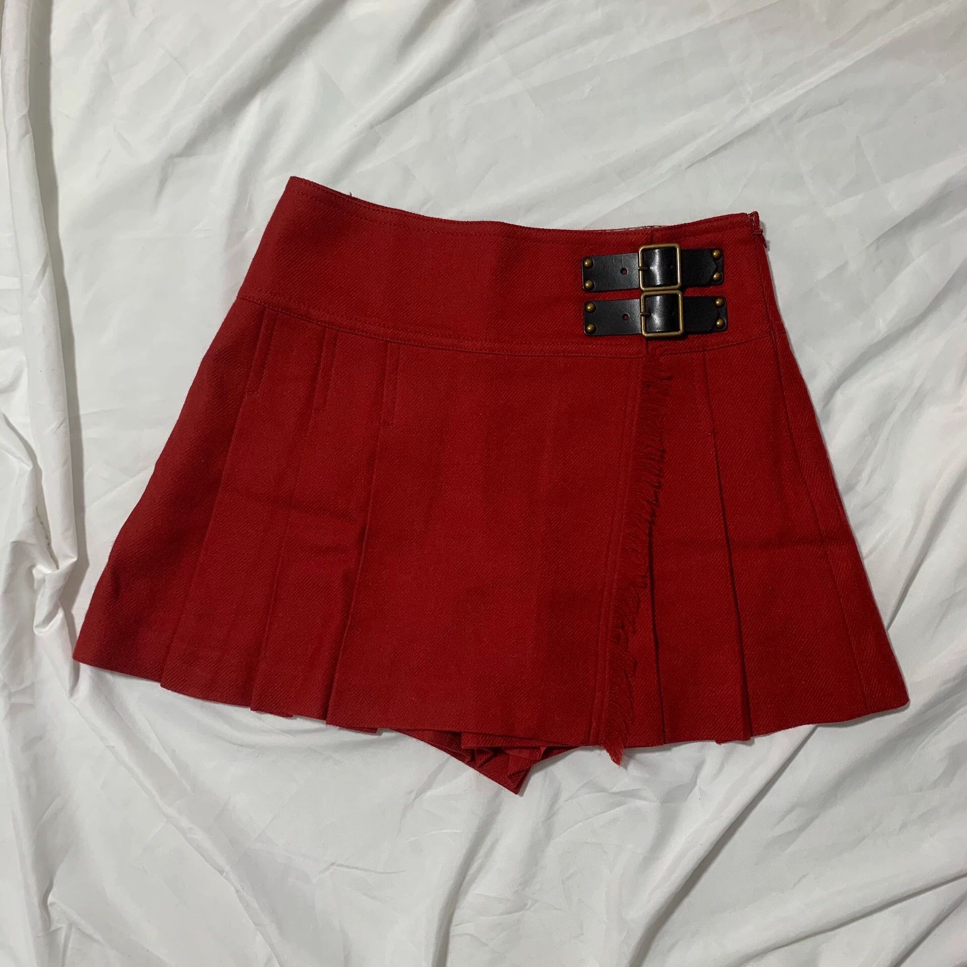 Burberry Burberry Wool Skort Red Vintage - dmc Size US 34 / EU 50 - 1 Thumbnail