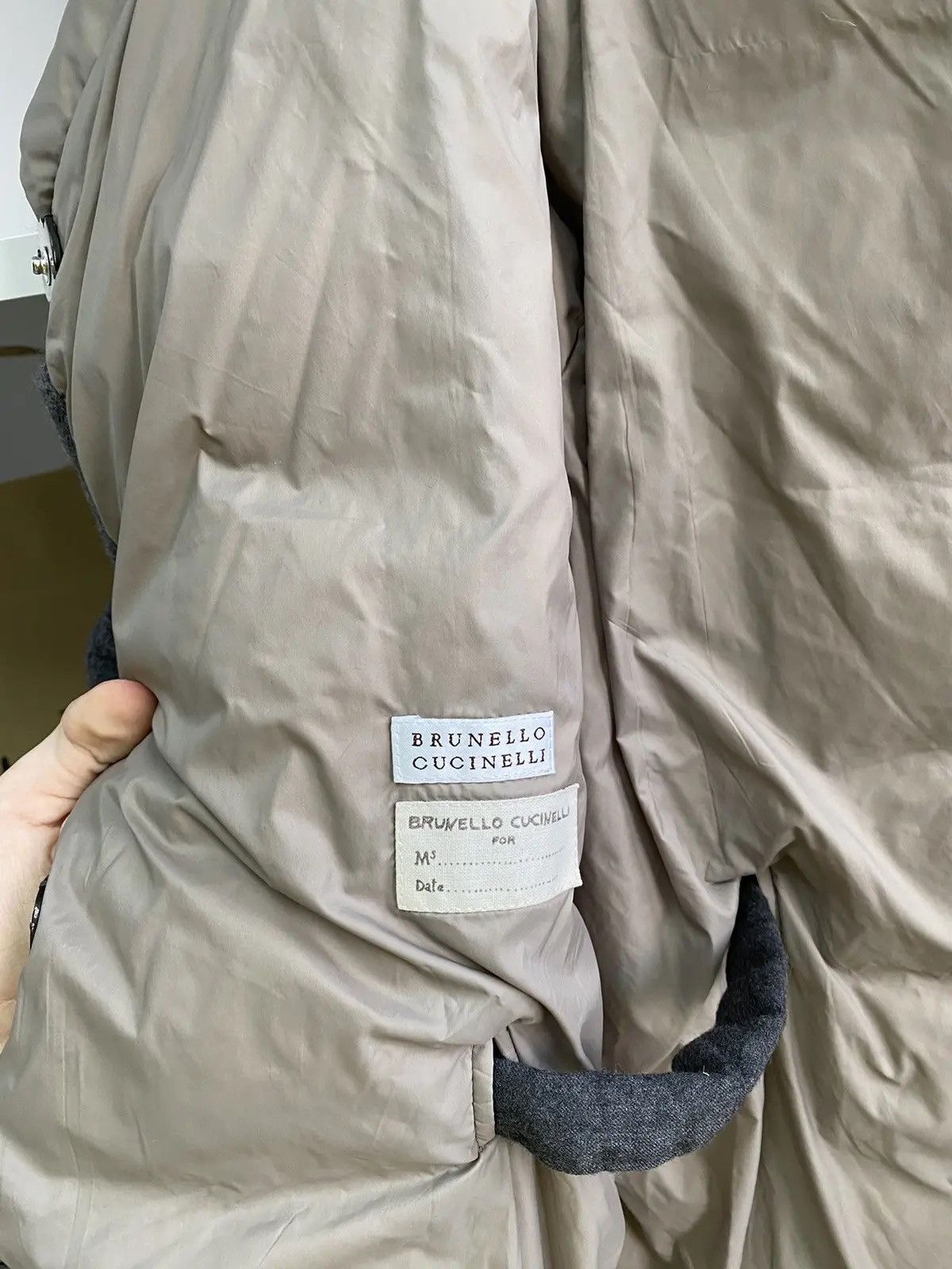Brunello Cucinelli × Designer × Vintage Vintage Brunello Cucinelli women’s Cashmere Luxury Gray Coat Size M / US 6-8 / IT 42-44 - 7 Thumbnail