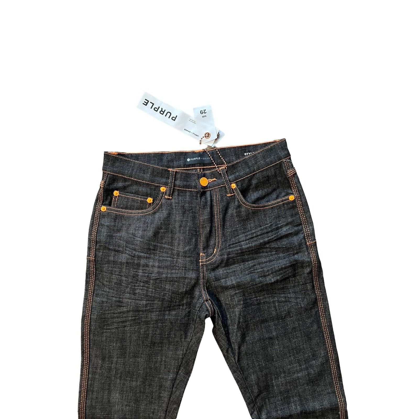 Purple × Purple Brand Purple Brand Jeans Mens Slim Fit Low Rise Black Size 29/30 Size US 29 - 2 Thumbnail