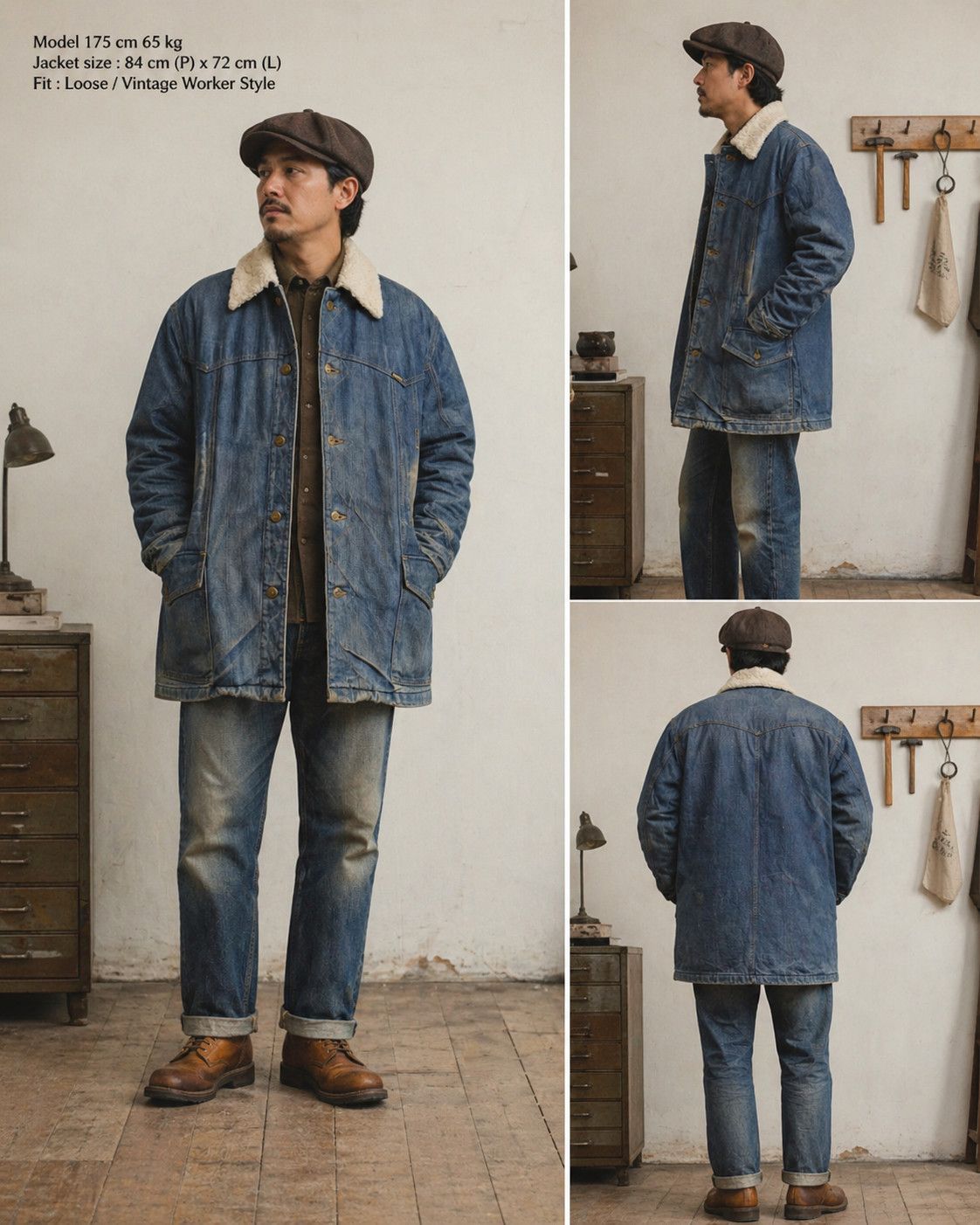 Lee Vintage 70s Lee Storm Rider Made in USA Denim Chore Jacket Size US L / EU 52-54 / 3 - 1 Thumbnail