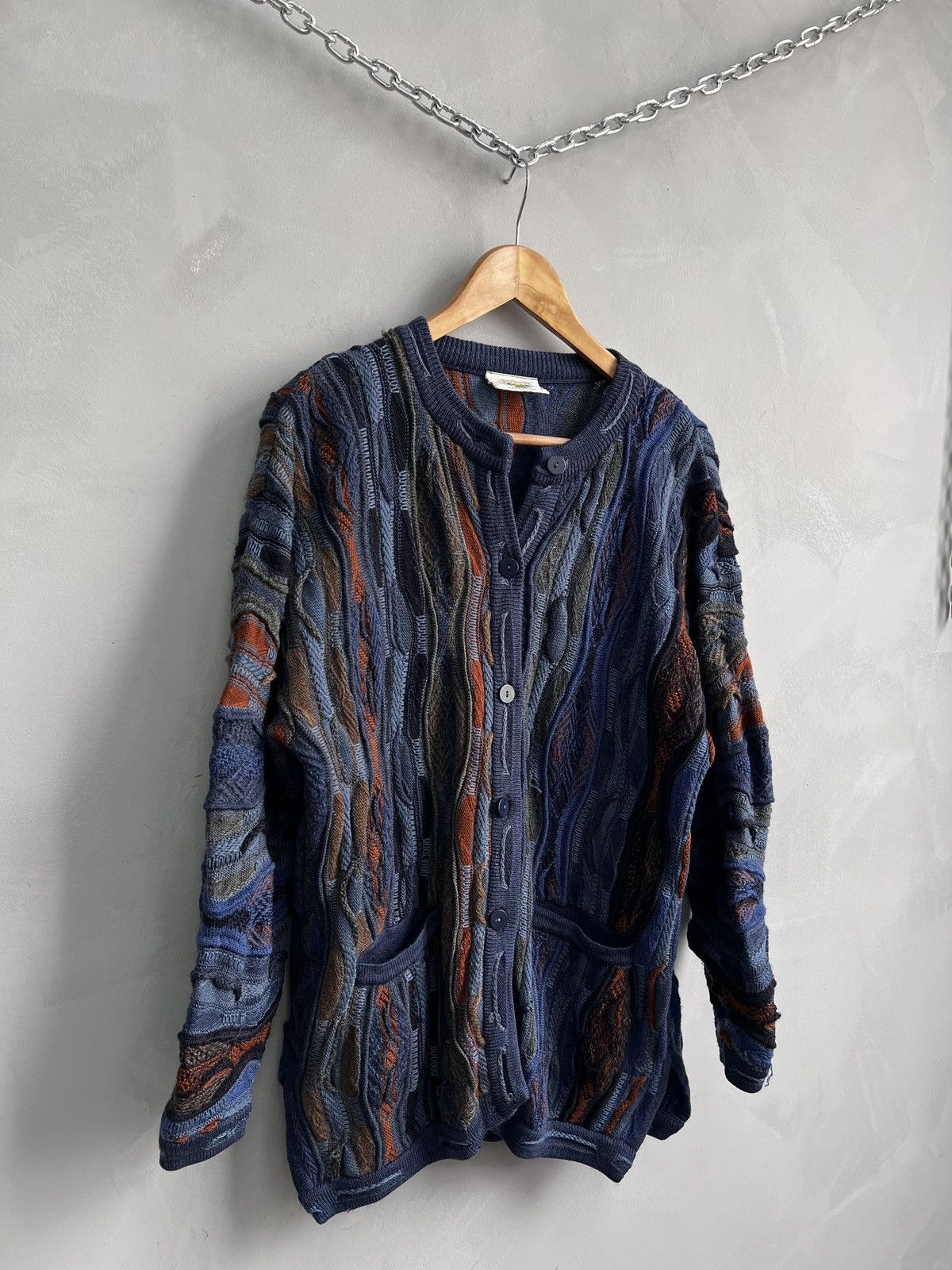 Coogi Vintage Coogi style Australia 3d knit sweater cardigan Size US L / EU 52-54 / 3 - 2 Thumbnail