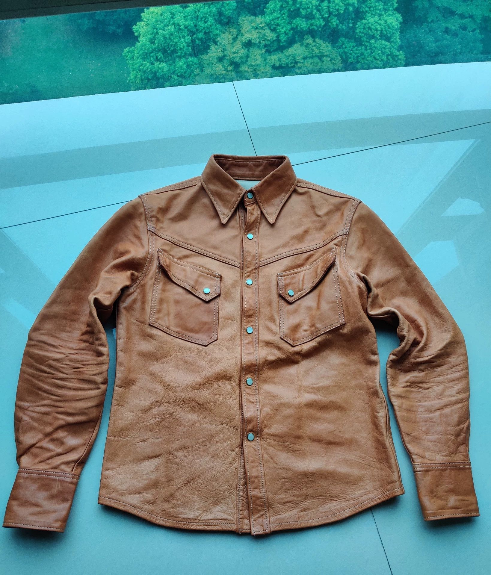 California Republic California Bear Leather Shirt Size 36 Size US M / EU 48-50 / 2 - 1 Thumbnail