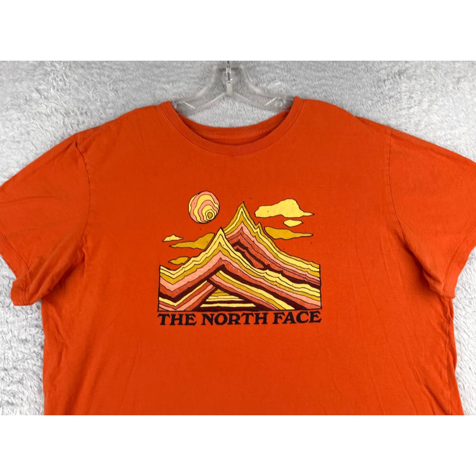 The North Face The North Face Shirt Men XL Orange Short Sleeve Crew Neck Cotton Jersey Logo All Seasons Mens Size US XL / EU 56 / 4 - 4 Thumbnail